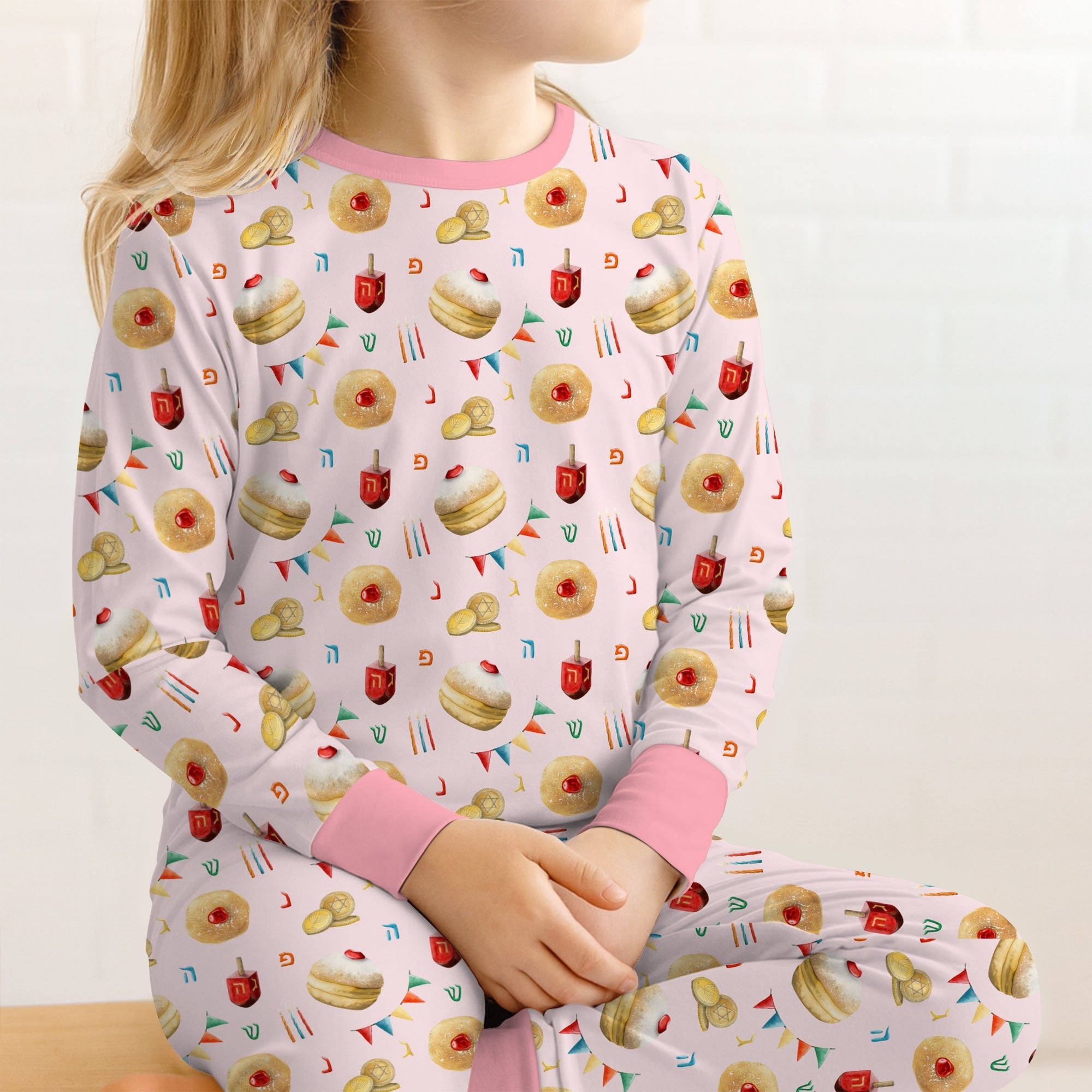 Hanukkah Donuts Two - Piece Pajama Set - StazzyBaby