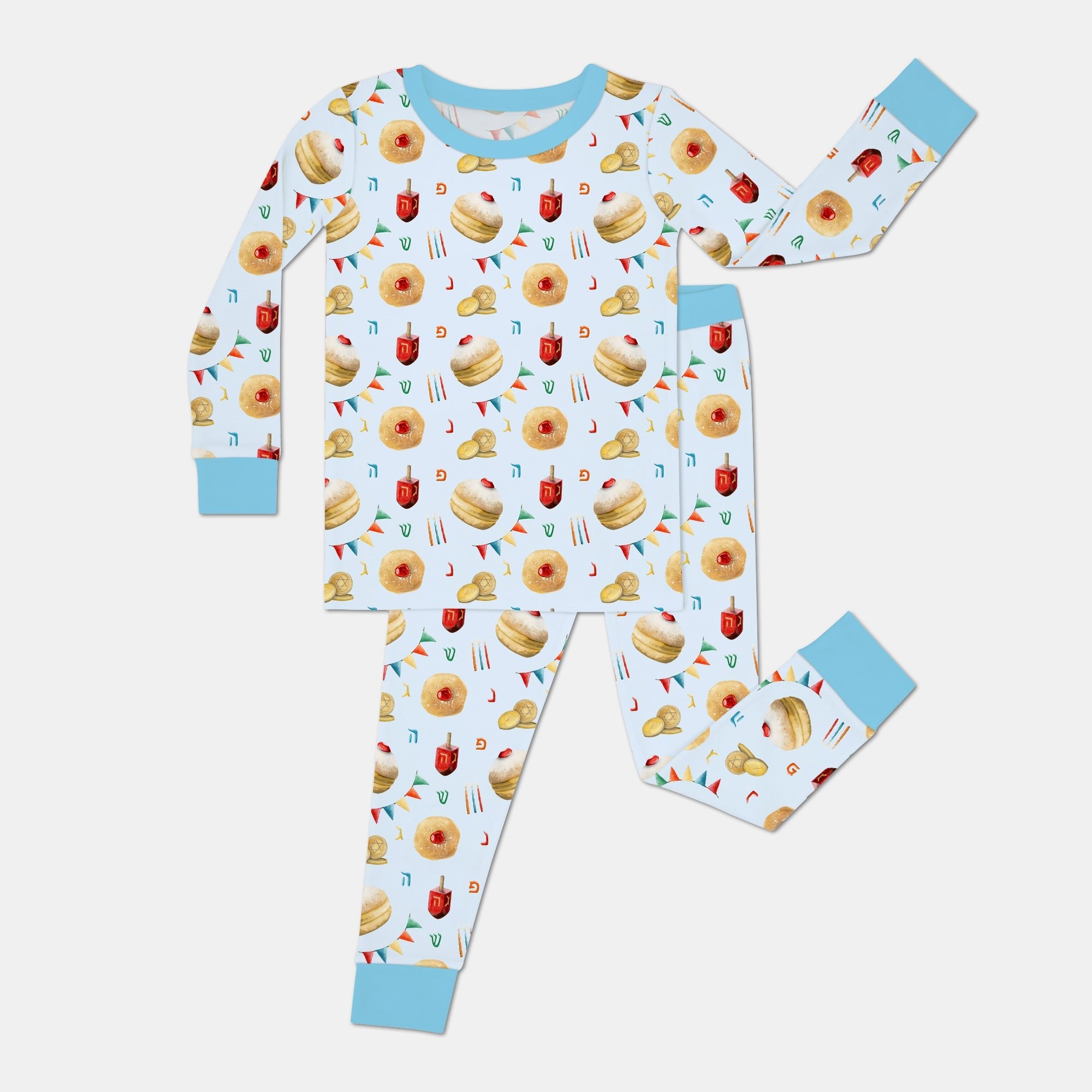 Hanukkah Donuts Two - Piece Pajama Set - StazzyBaby