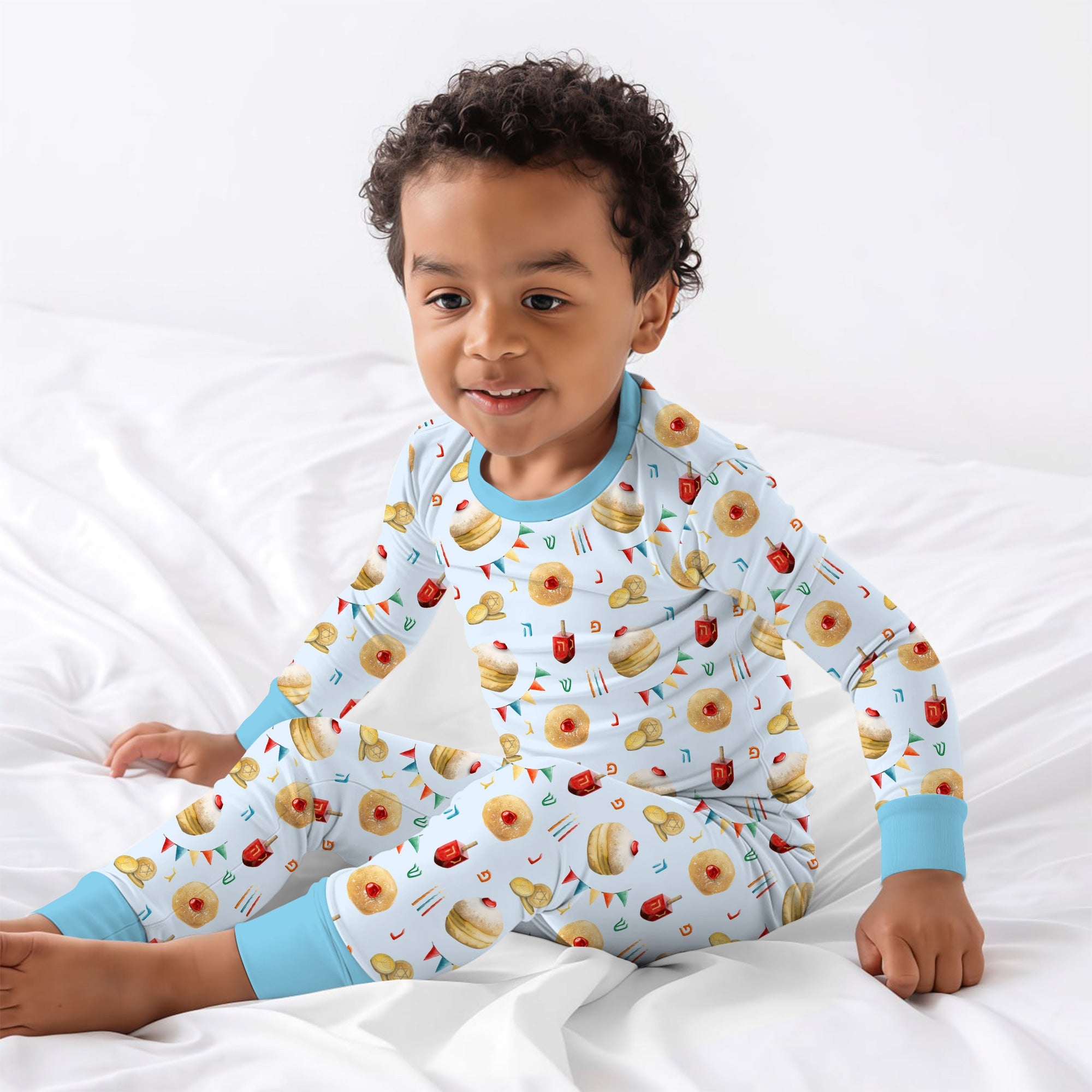 Hanukkah Donuts Two - Piece Pajama Set - StazzyBaby