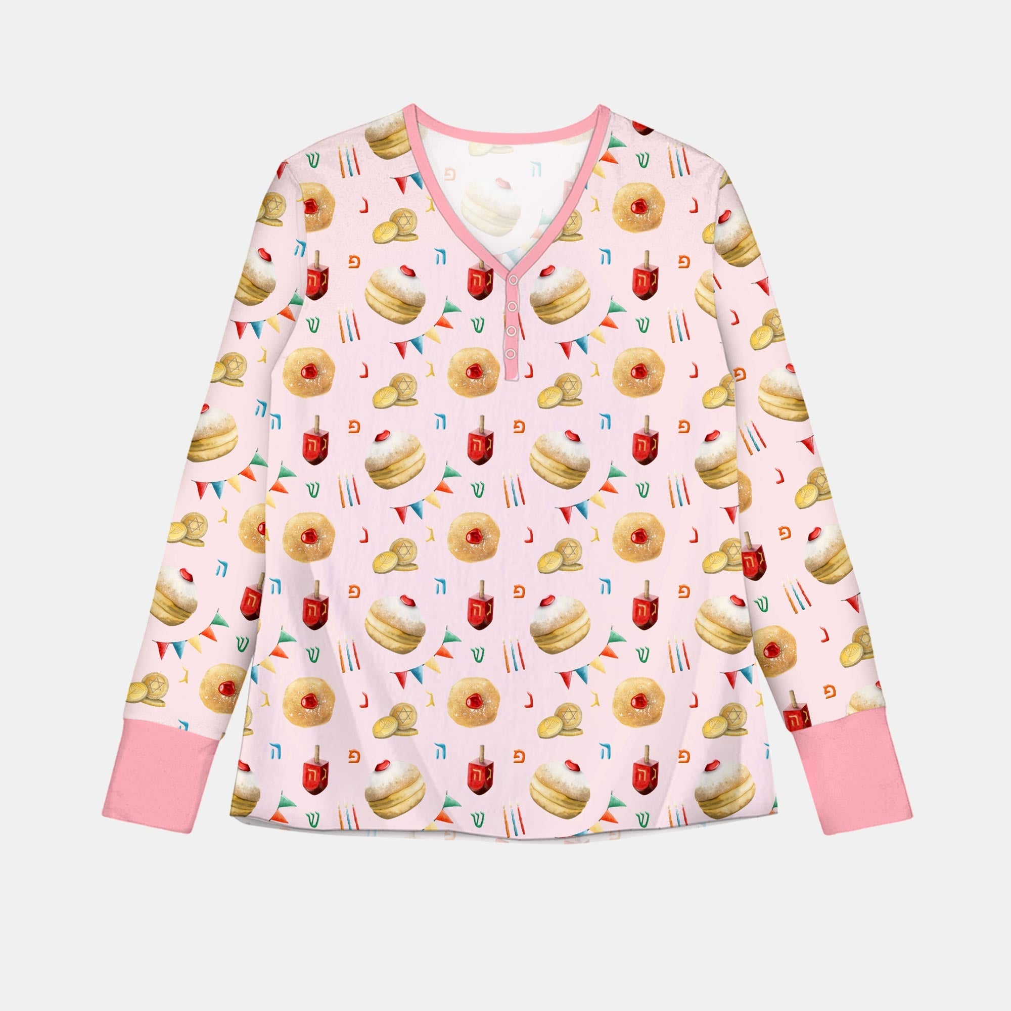 Hanukkah Donuts Women Pajama Set - StazzyBaby