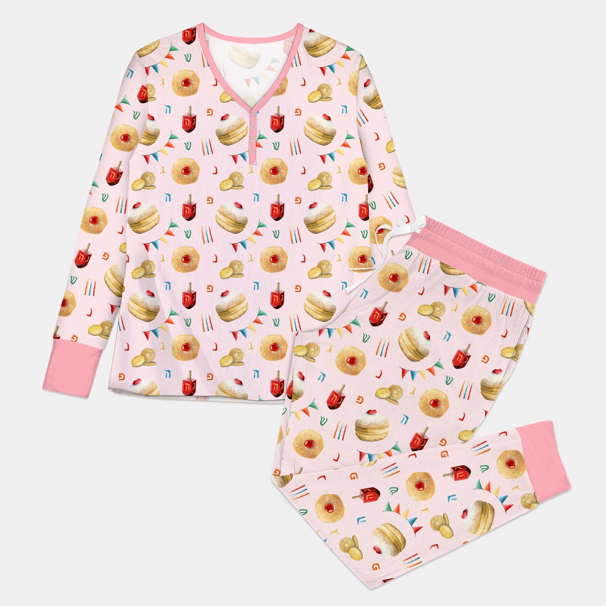 Hanukkah Donuts Women Pajama Set - StazzyBaby