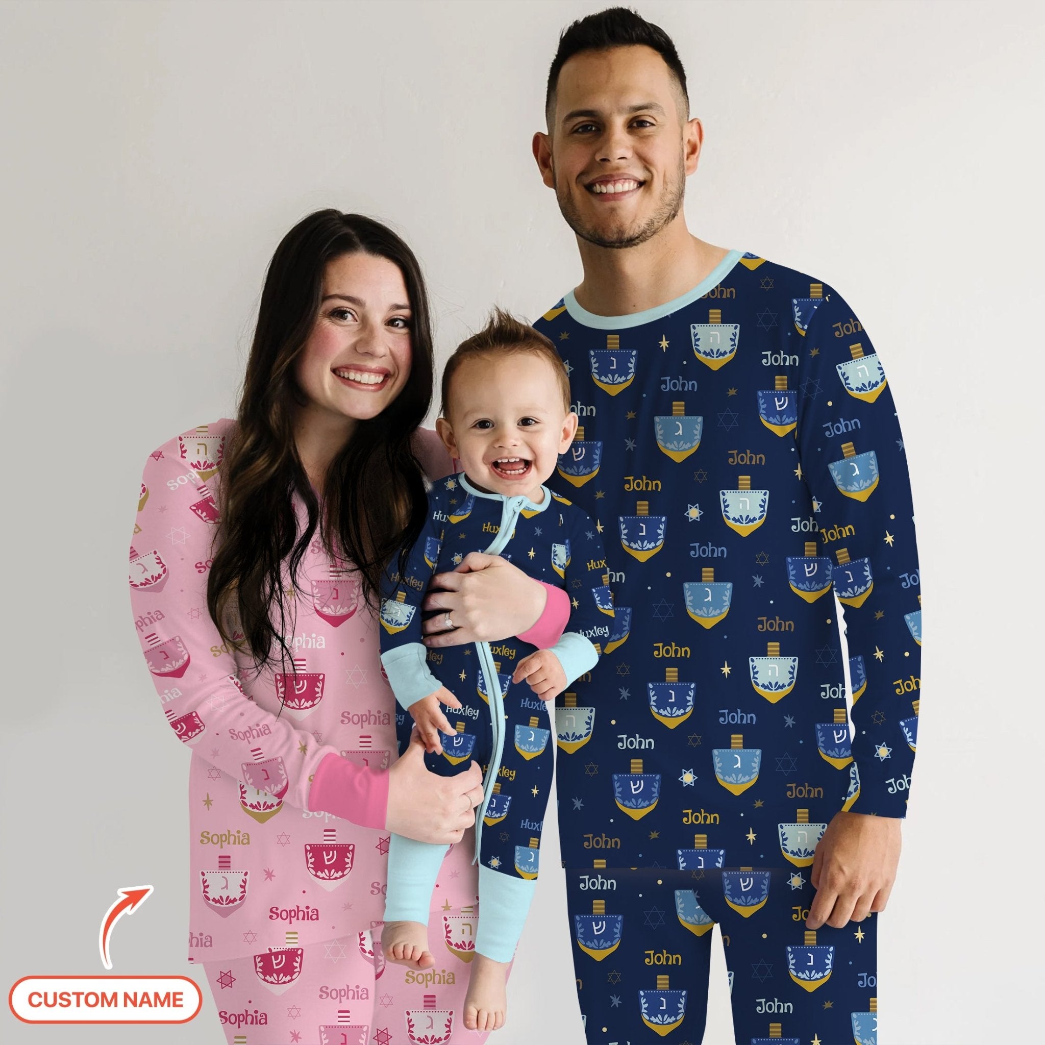 Hanukkah Dreidels Men's Pajama Set - StazzyBaby