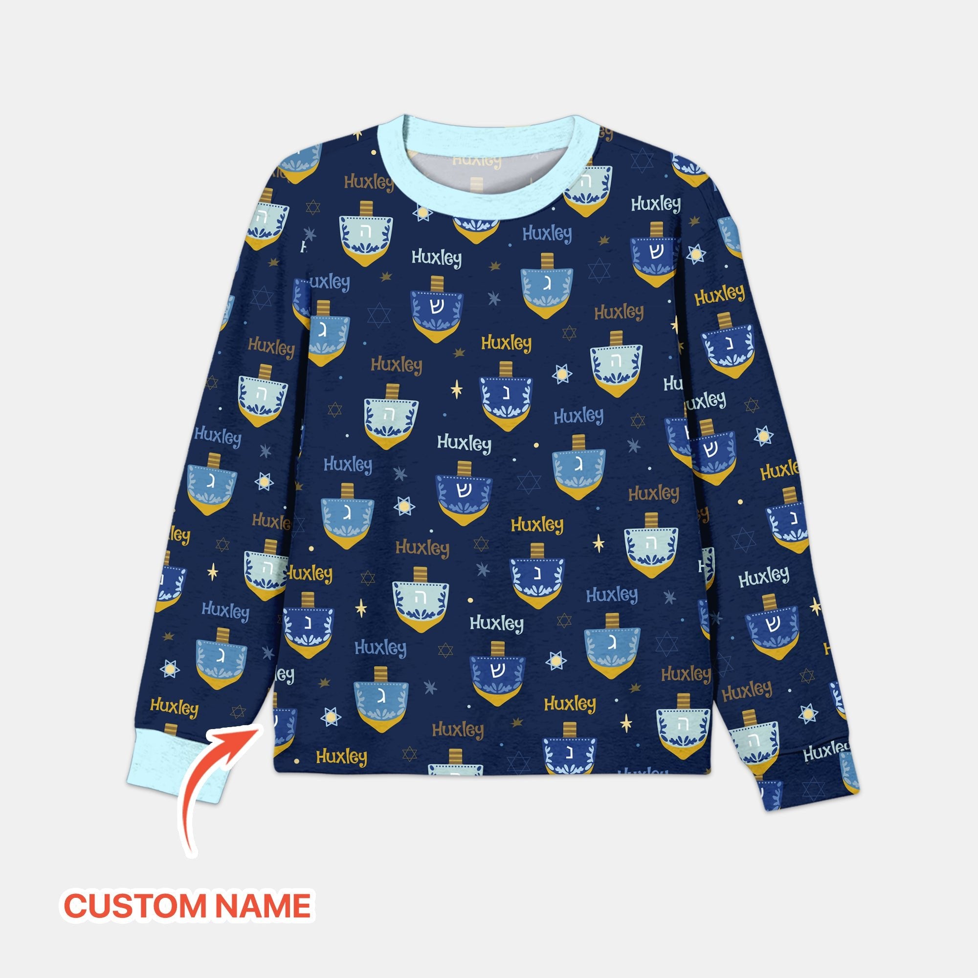 Hanukkah Dreidels Men's Pajama Set - StazzyBaby