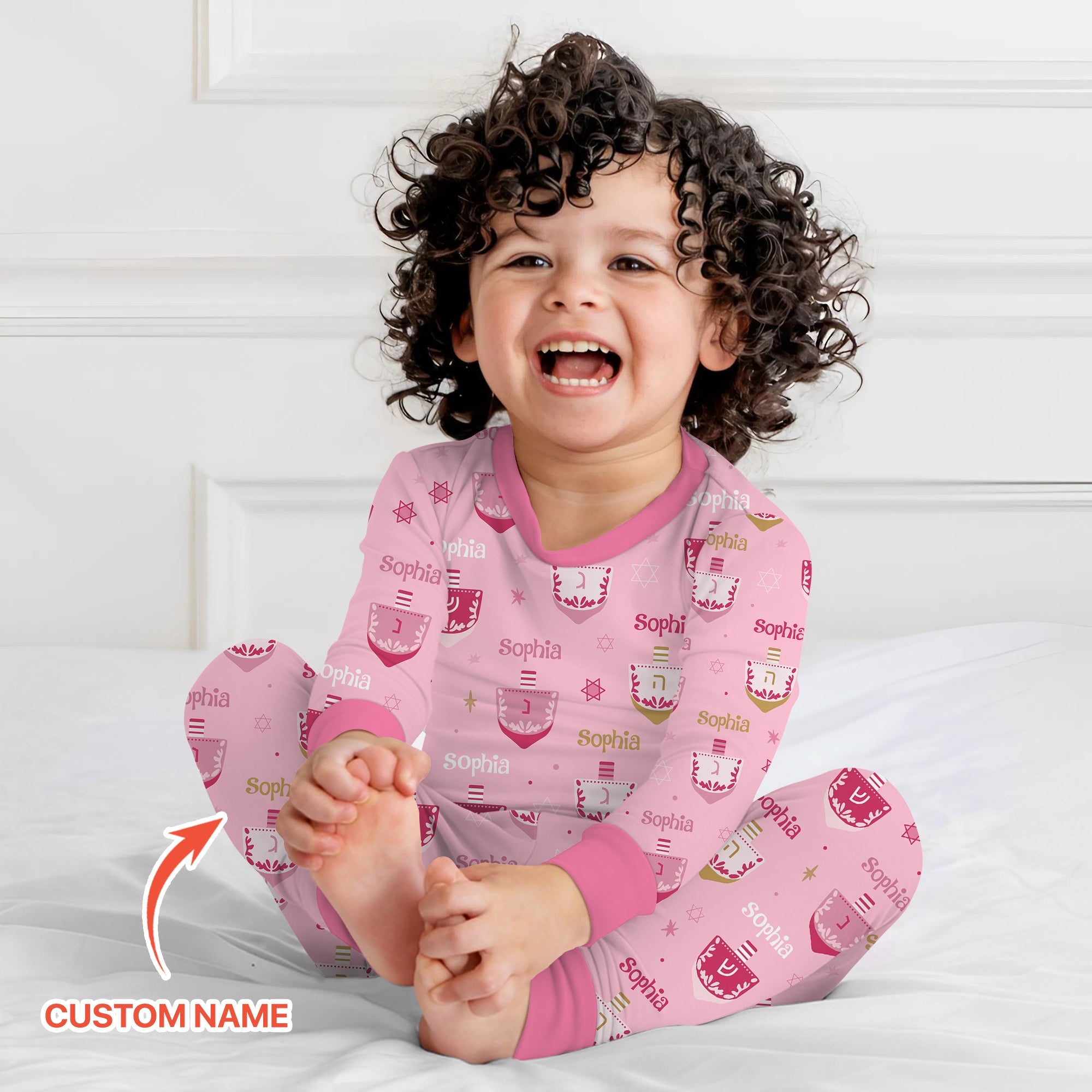 Hanukkah Dreidels Two - Piece Pajama Set - StazzyBaby