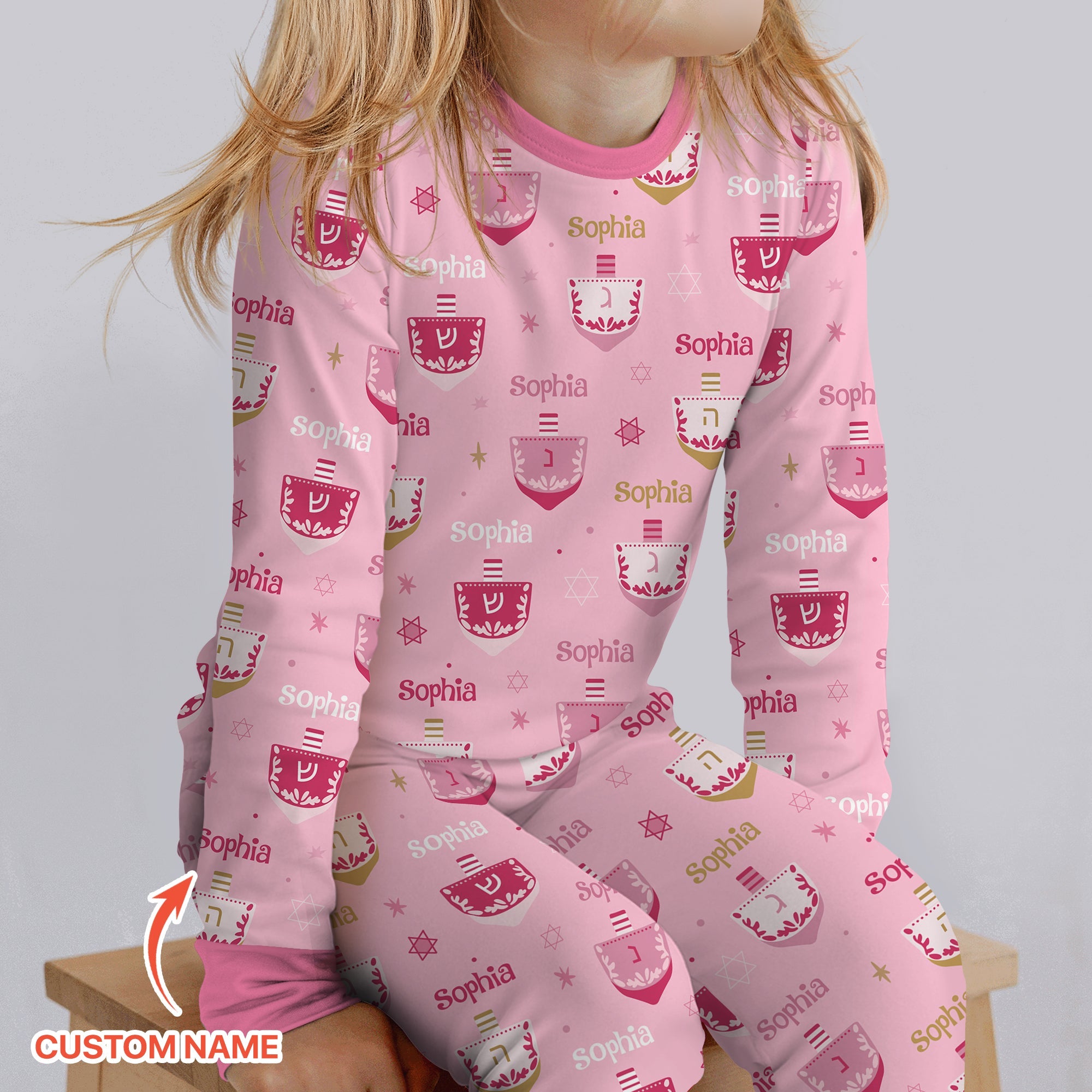 Hanukkah Dreidels Two - Piece Pajama Set - StazzyBaby