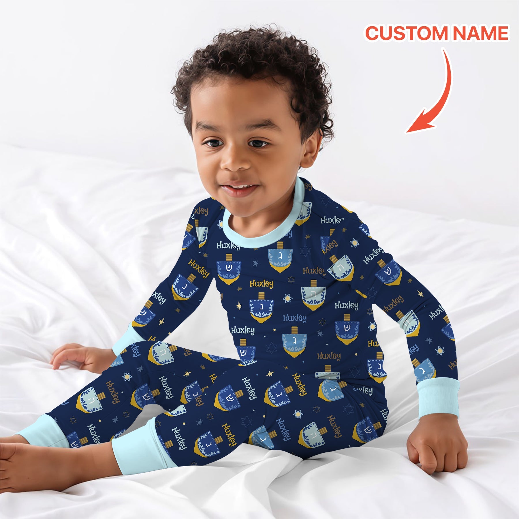 Hanukkah Dreidels Two - Piece Pajama Set - StazzyBaby