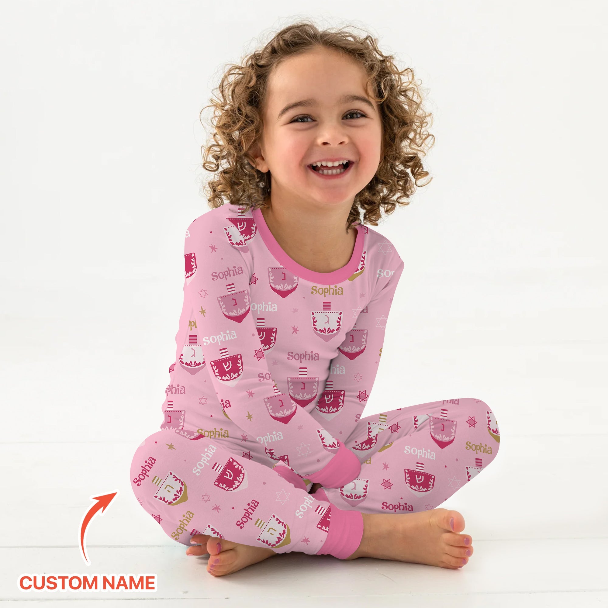 Hanukkah Dreidels Two - Piece Pajama Set - StazzyBaby