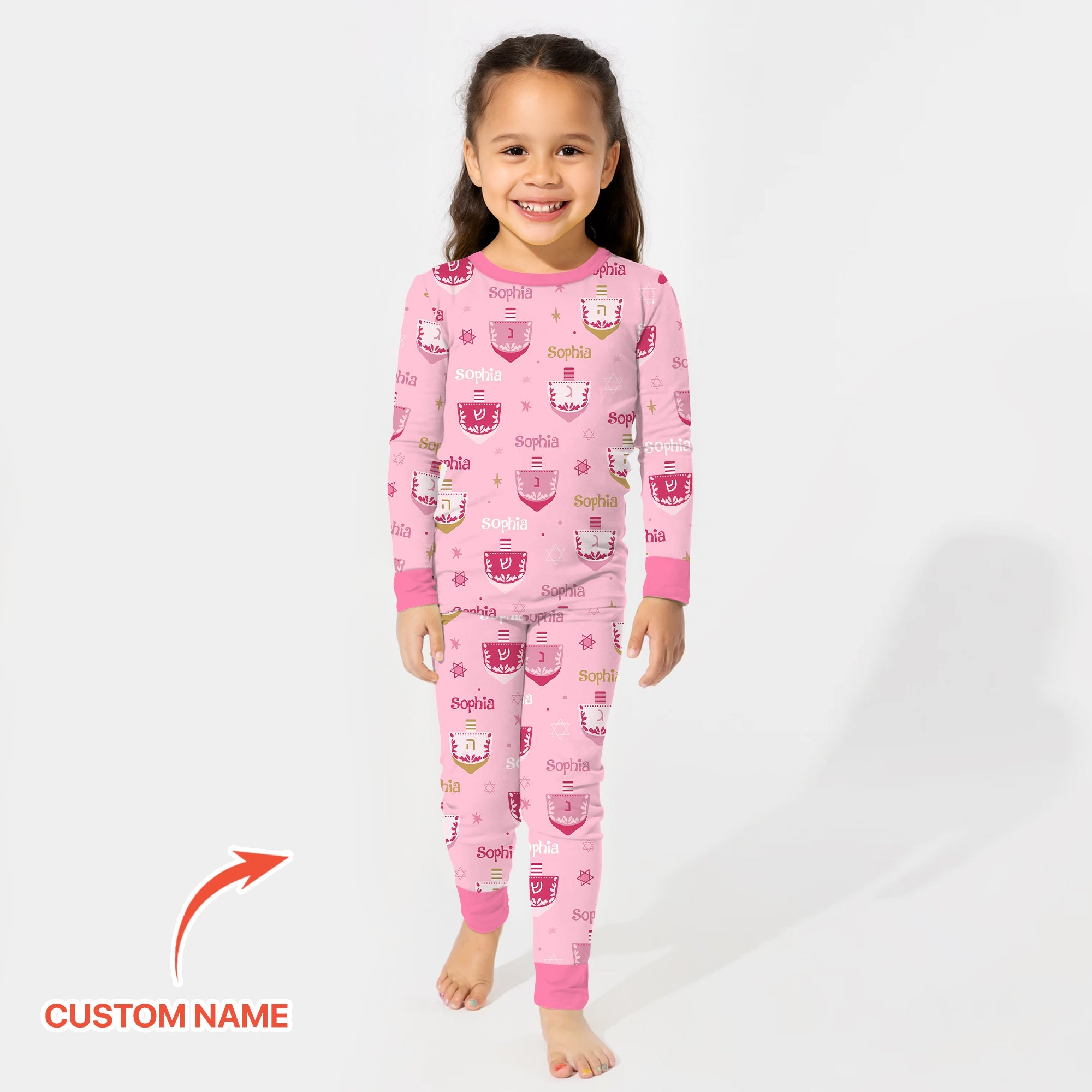 Hanukkah Dreidels Two - Piece Pajama Set - StazzyBaby