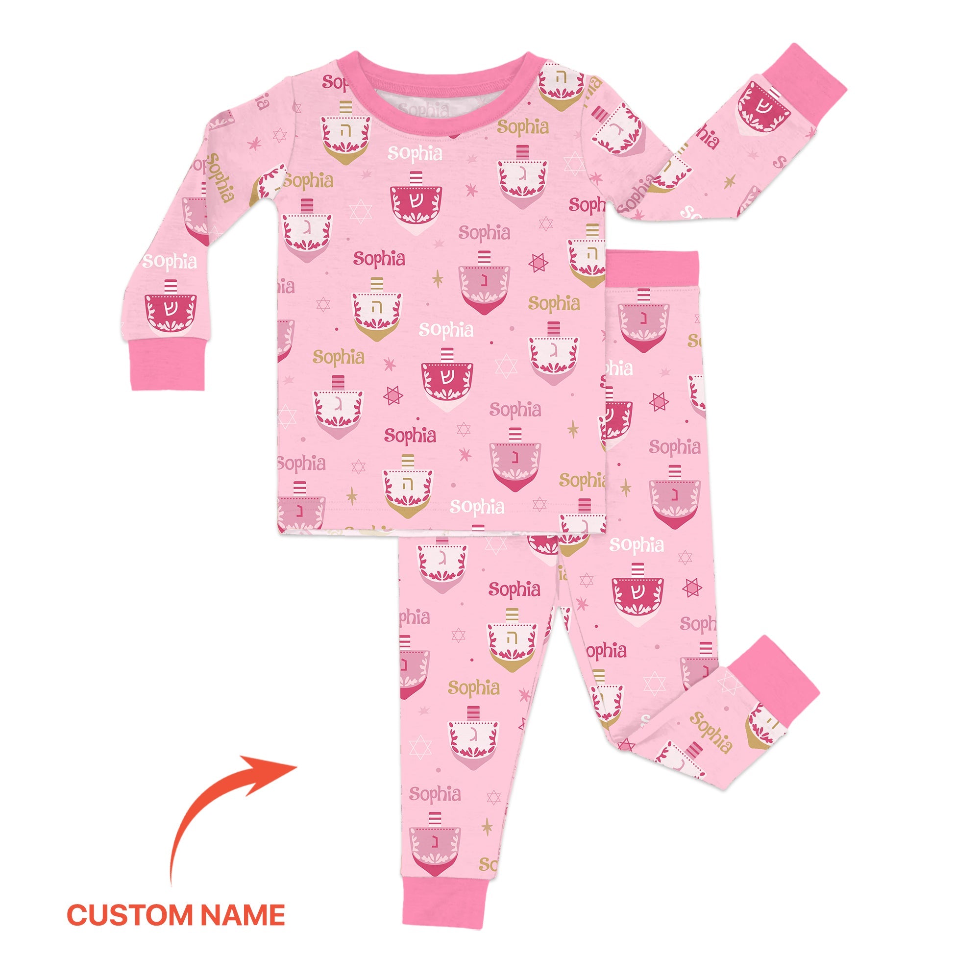 Hanukkah Dreidels Two - Piece Pajama Set - StazzyBaby