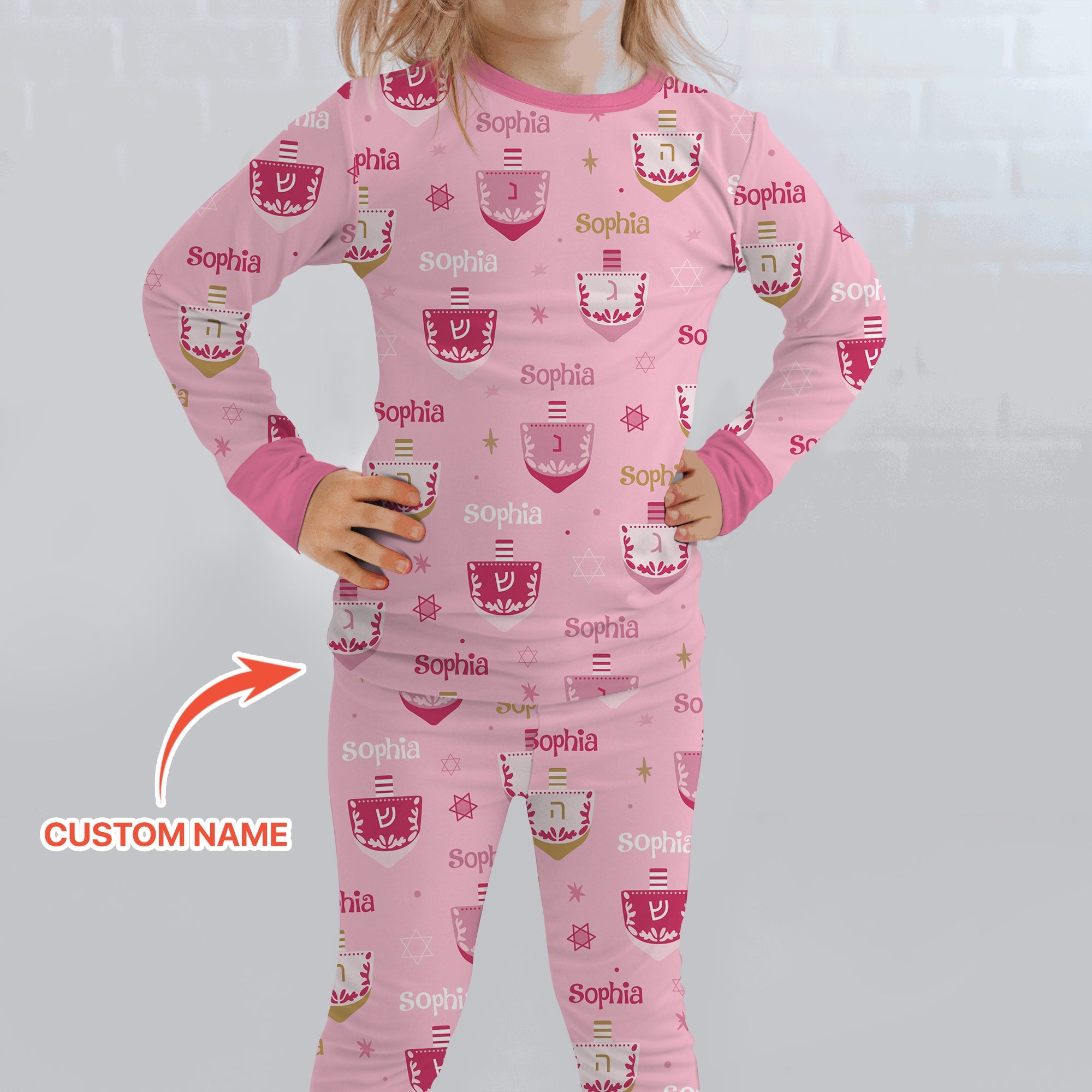 Hanukkah Dreidels Two - Piece Pajama Set - StazzyBaby