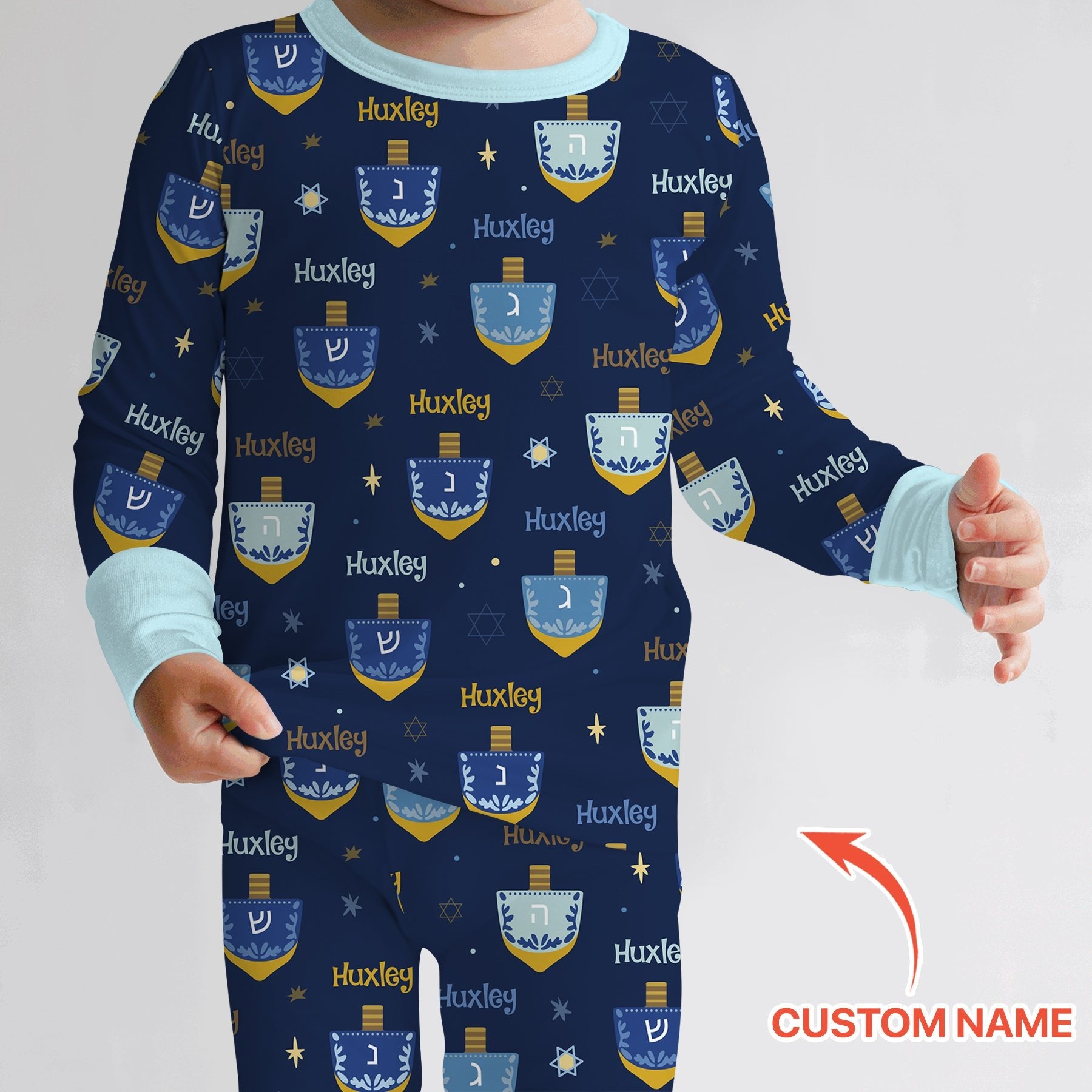 Hanukkah Dreidels Two - Piece Pajama Set - StazzyBaby