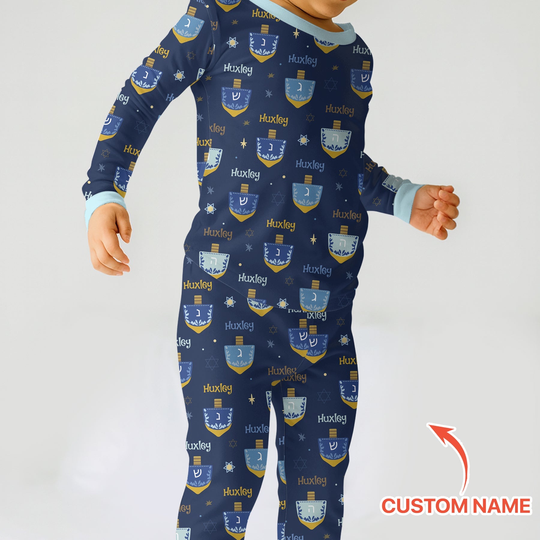Hanukkah Dreidels Two - Piece Pajama Set - StazzyBaby