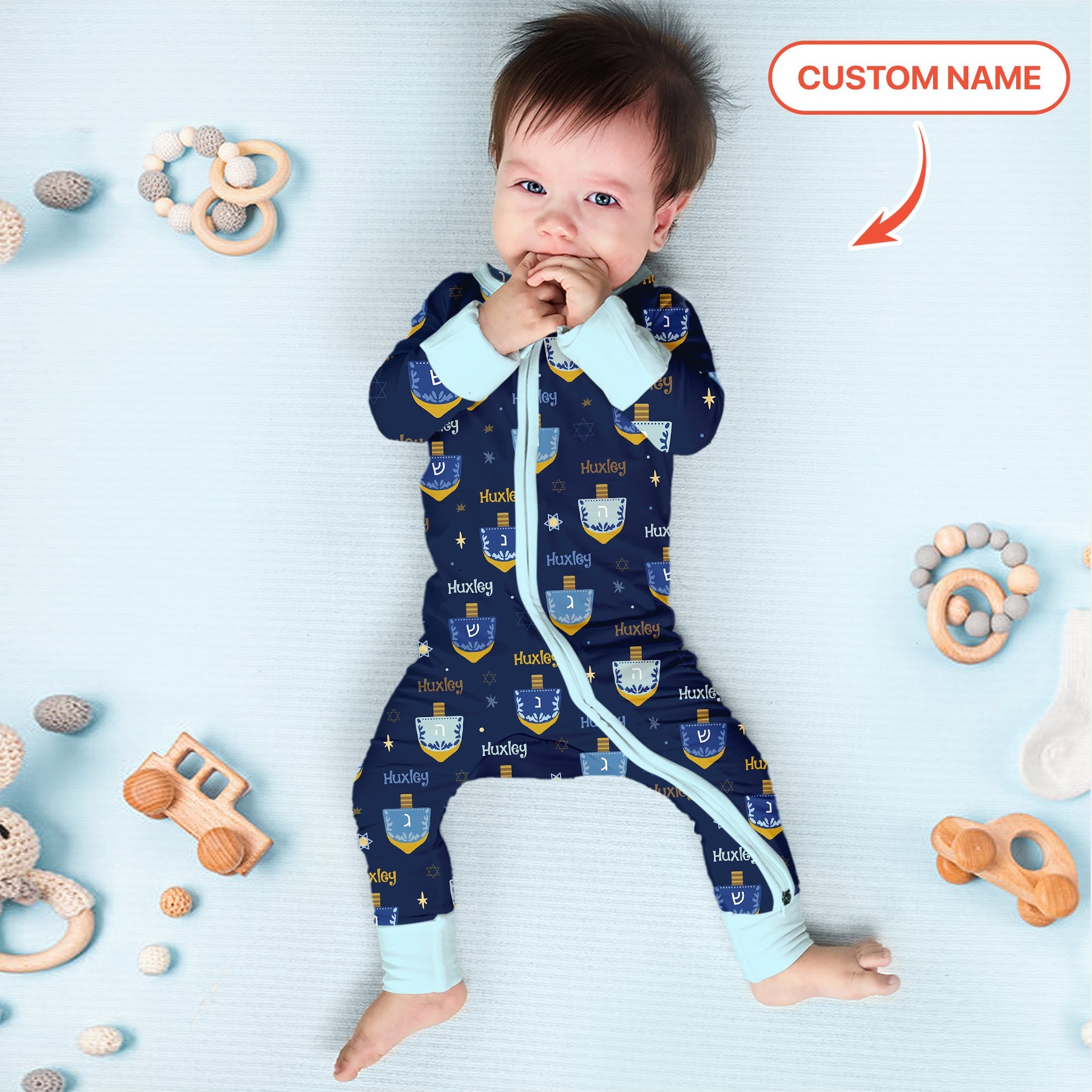 Hanukkah Dreidels Zippy - StazzyBaby