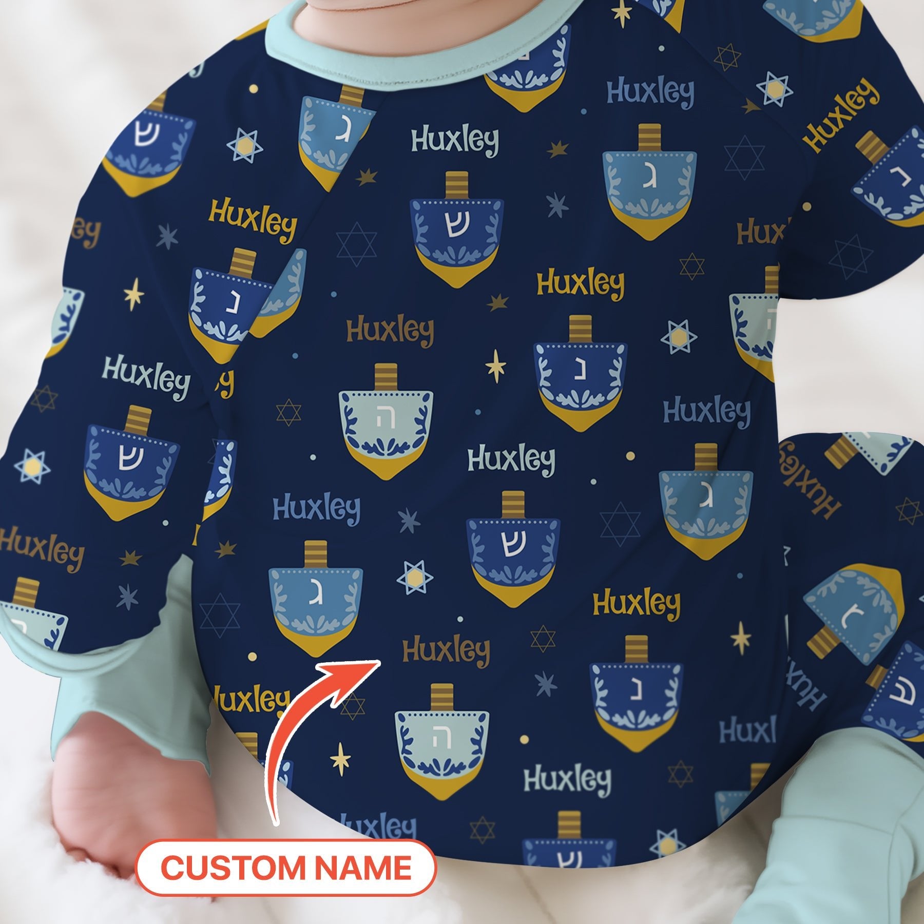 Hanukkah Dreidels Zippy - StazzyBaby