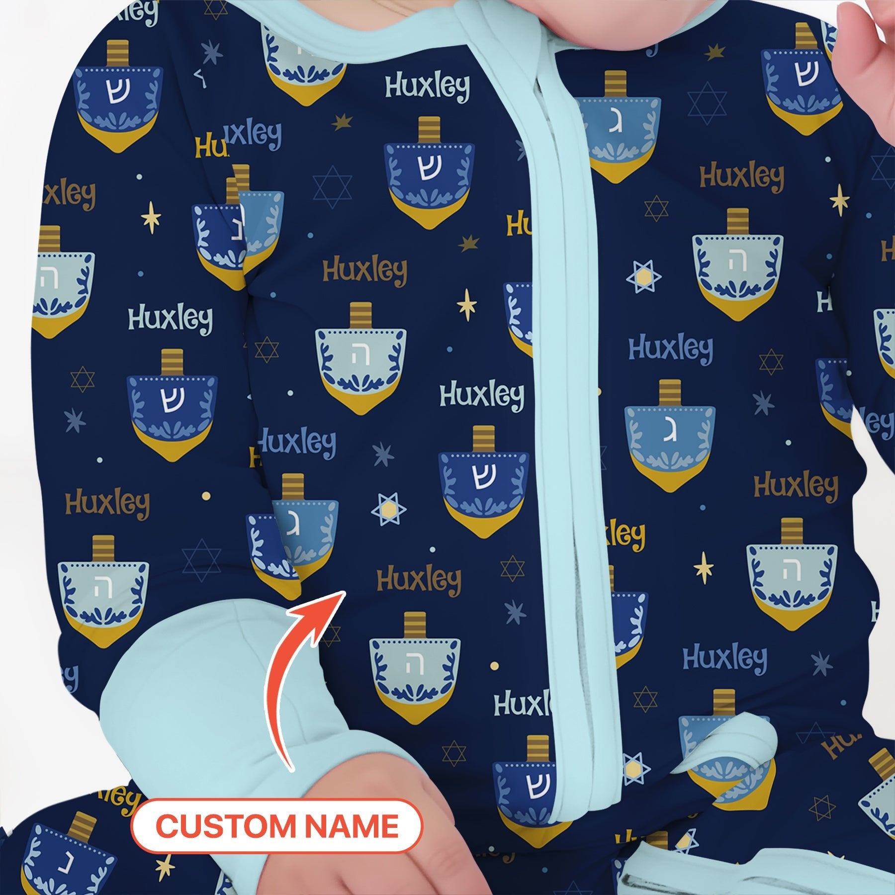 Hanukkah Dreidels Zippy - StazzyBaby