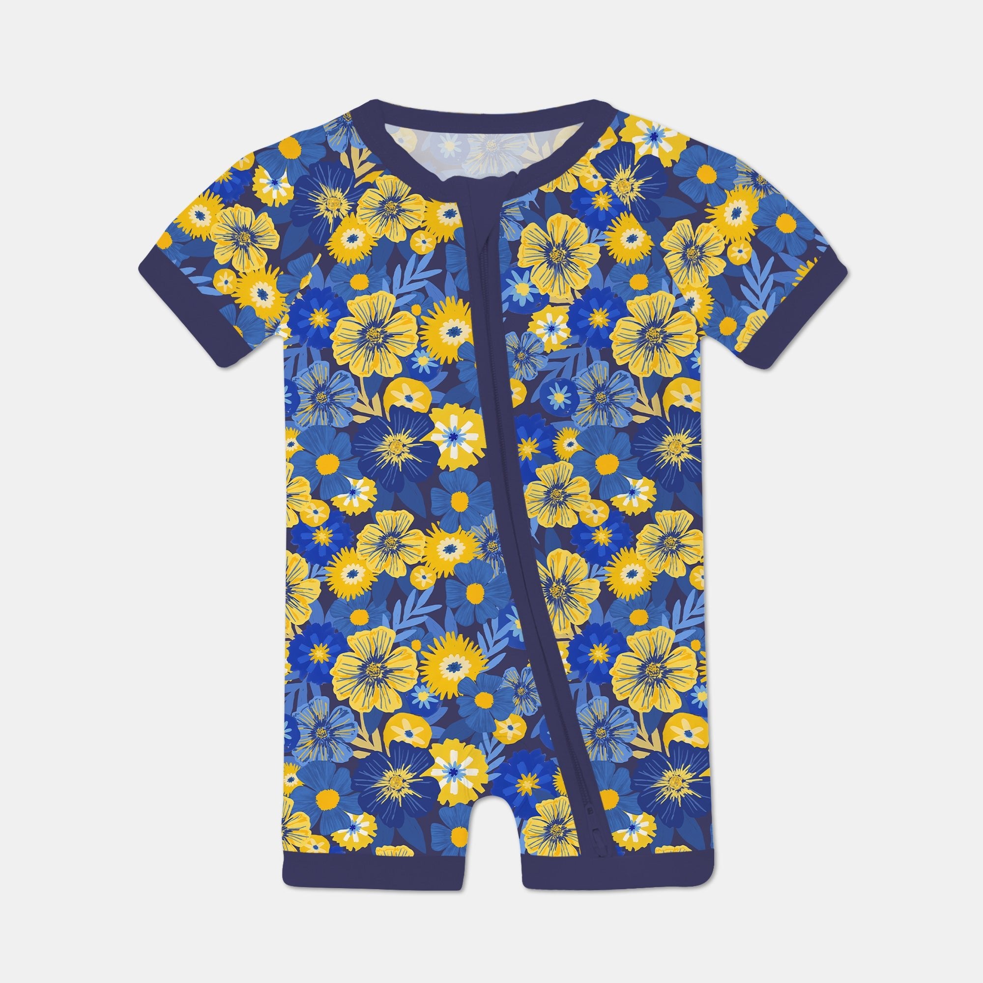 Hanukkah Little Flowers Girl Shorty Zippy - StazzyBaby