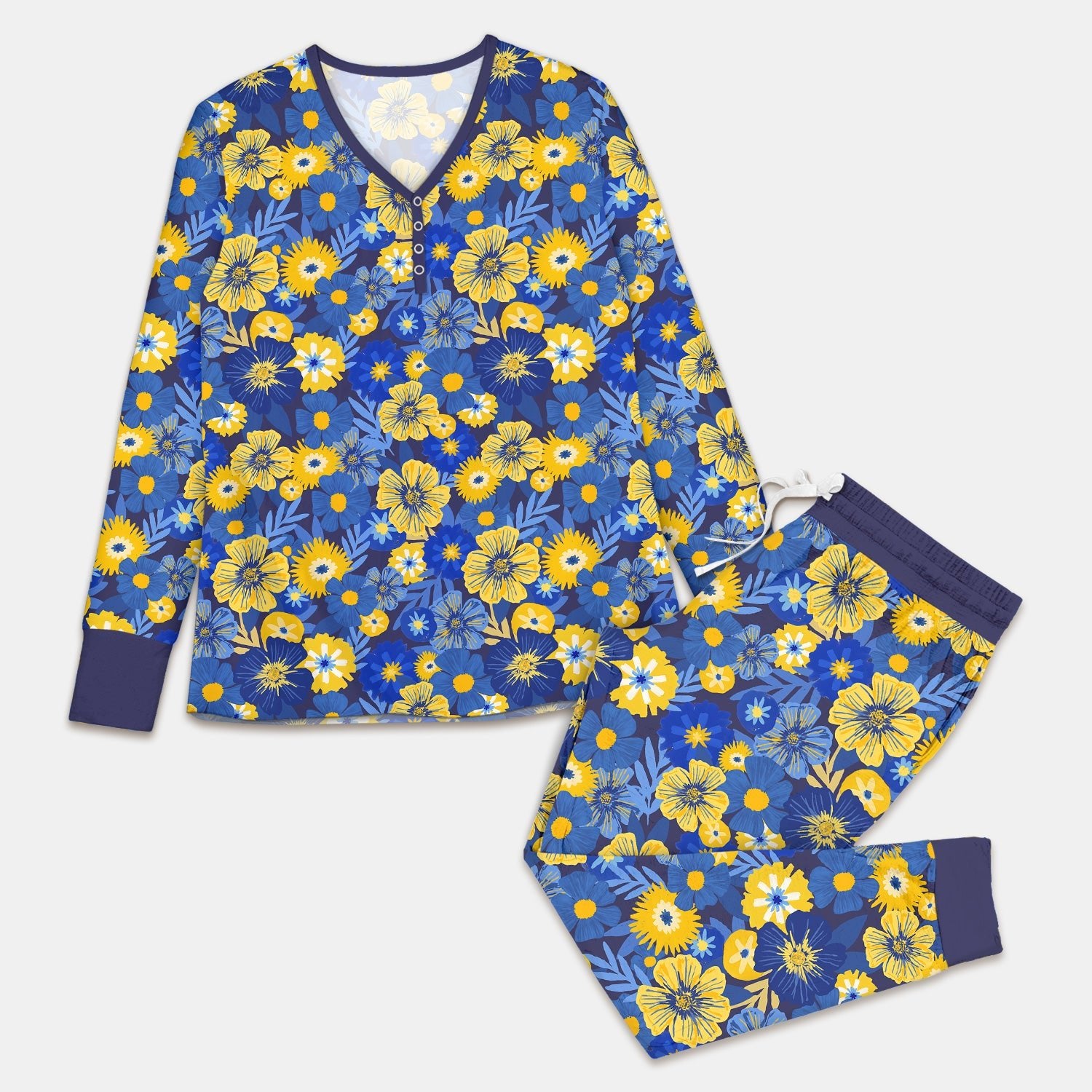 Hanukkah Little Flowers Girl Women Pajama Set - StazzyBaby