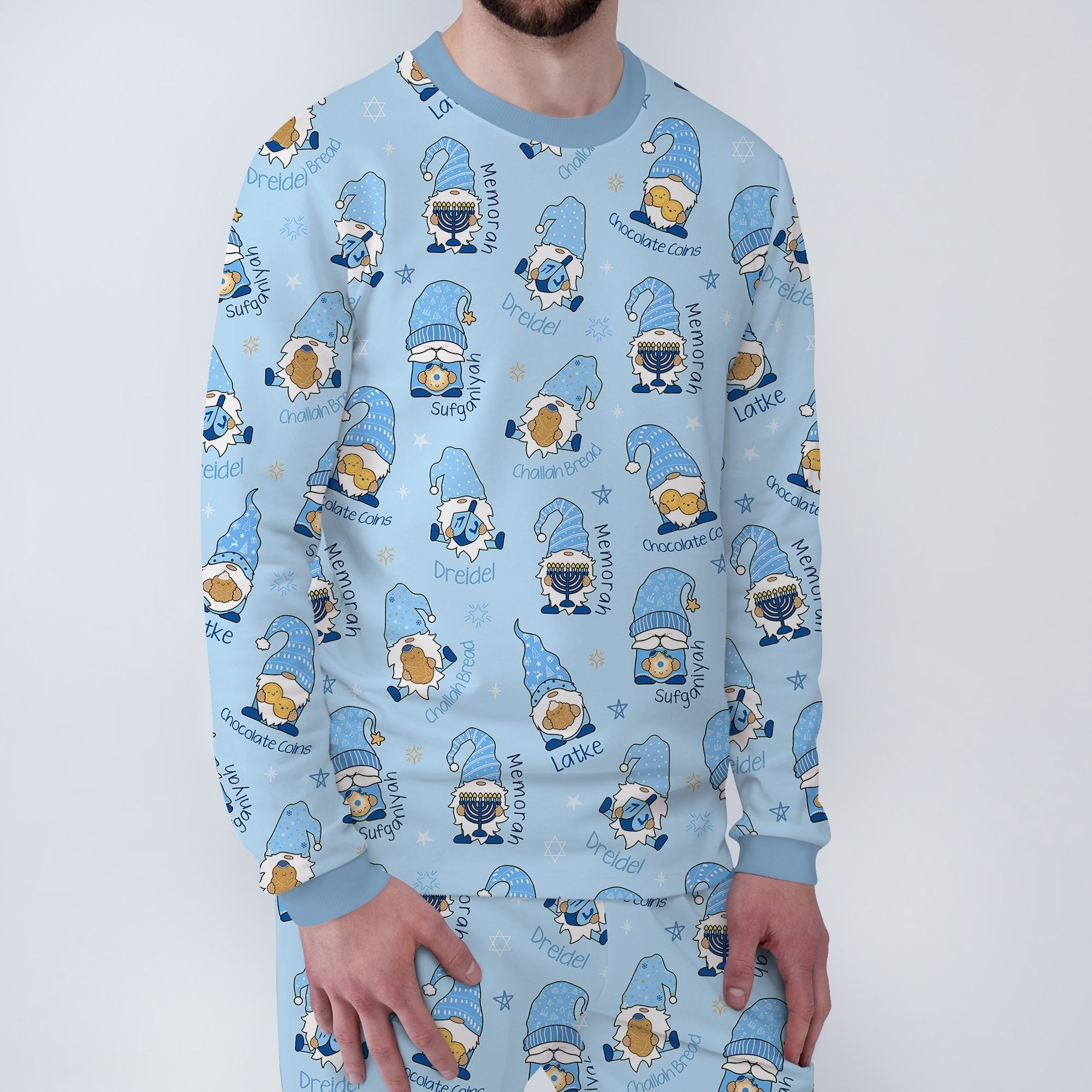 Happy Hanukkah Matching Family Men's Pajama Set - StazzyBaby