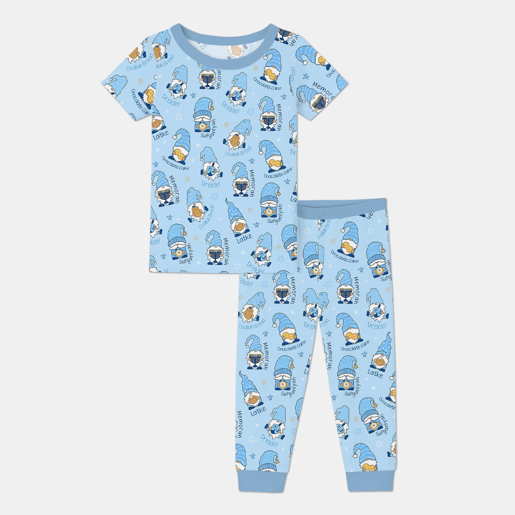 Happy Hanukkah Matching Family Short Sleeve & Pants Pajama Set - StazzyBaby
