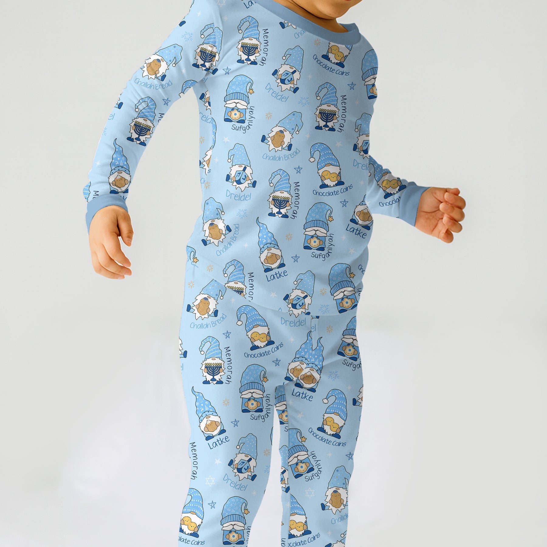 Happy Hanukkah Matching Family Two - Piece Pajama Set - StazzyBaby