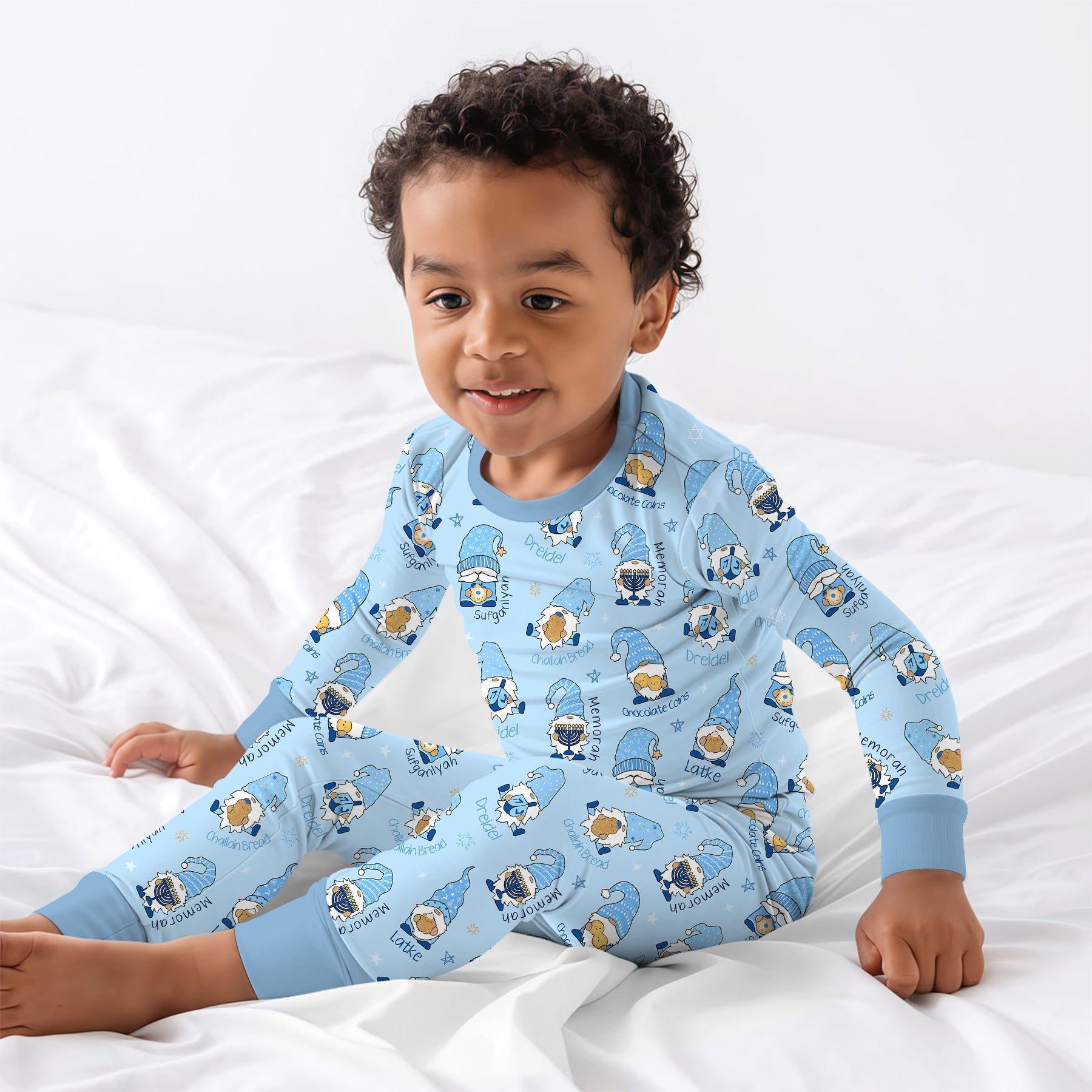 Happy Hanukkah Matching Family Two - Piece Pajama Set - StazzyBaby