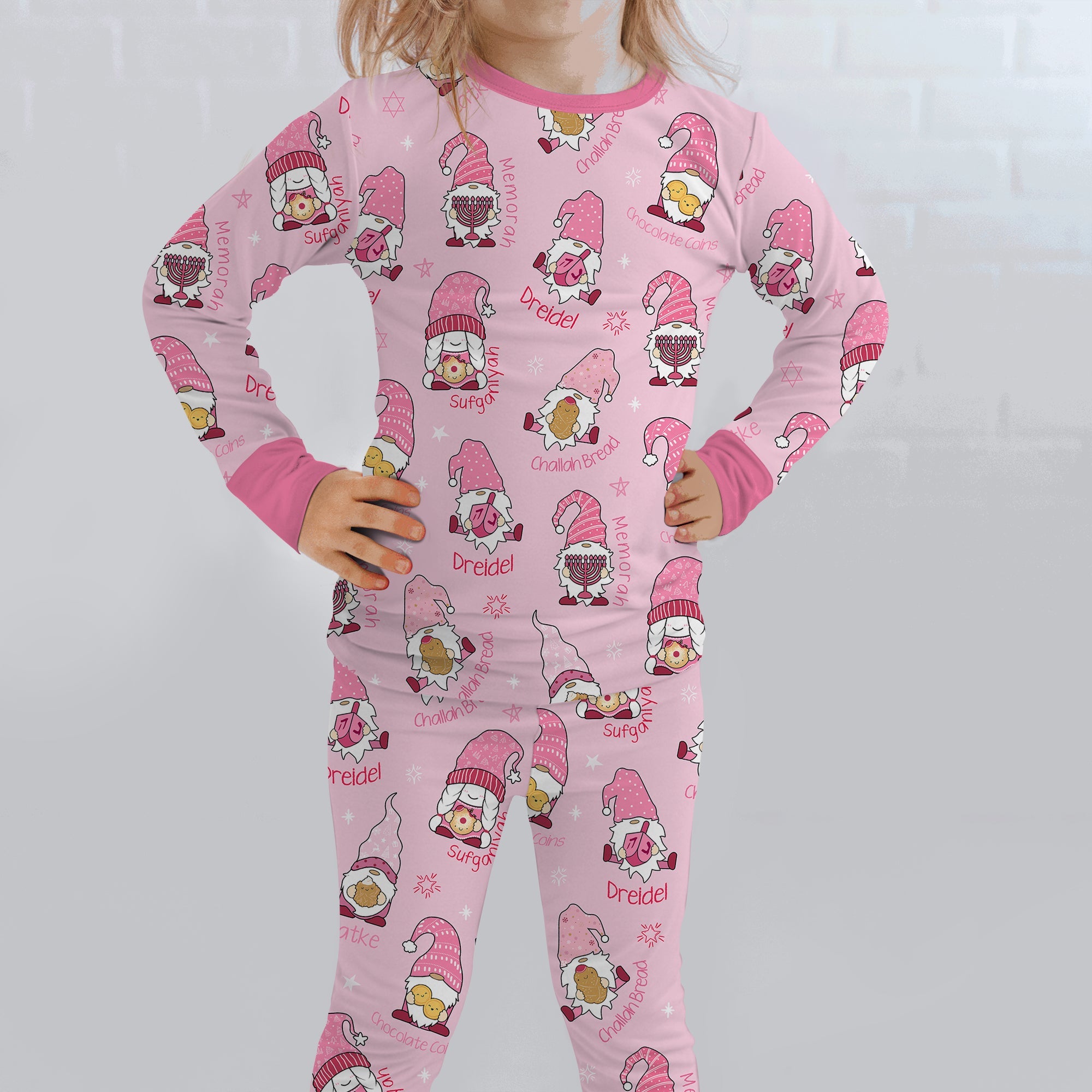 Happy Hanukkah Matching Family Two - Piece Pajama Set - StazzyBaby
