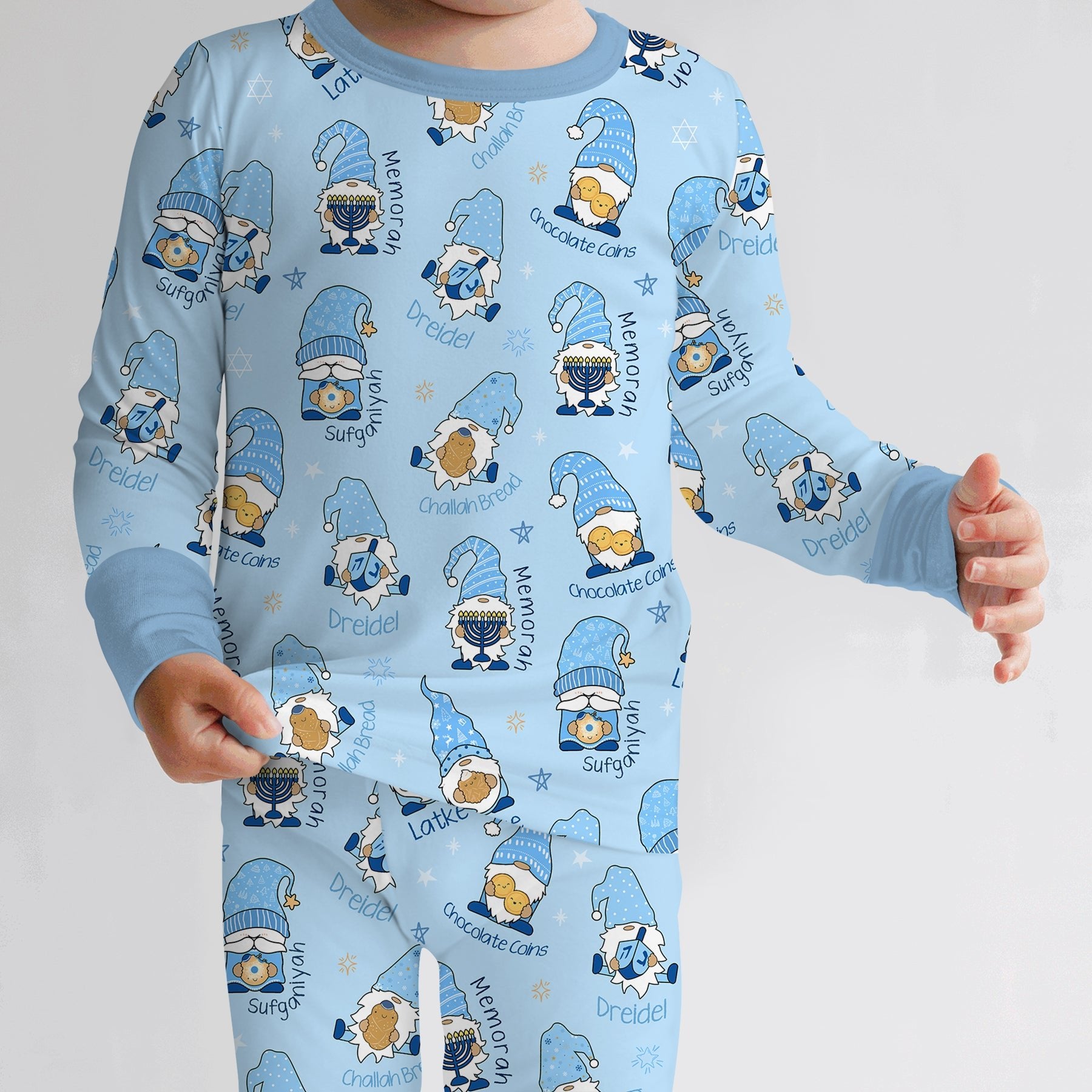 Happy Hanukkah Matching Family Two - Piece Pajama Set - StazzyBaby