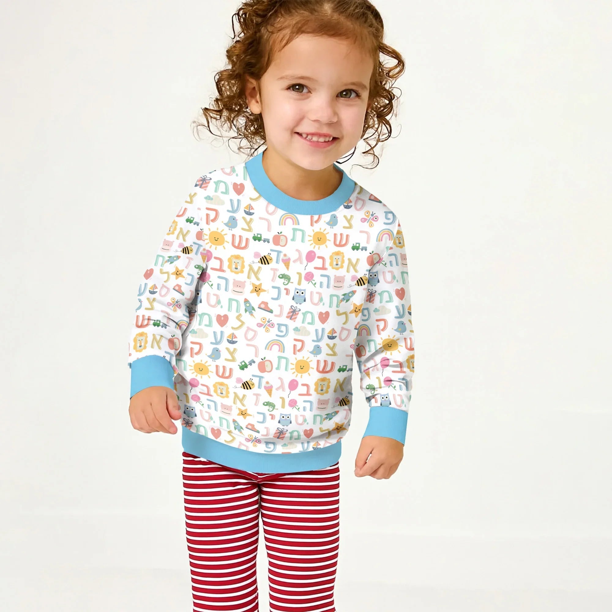 Hebrew Alphabet Crewneck Sweatshirt - StazzyBaby