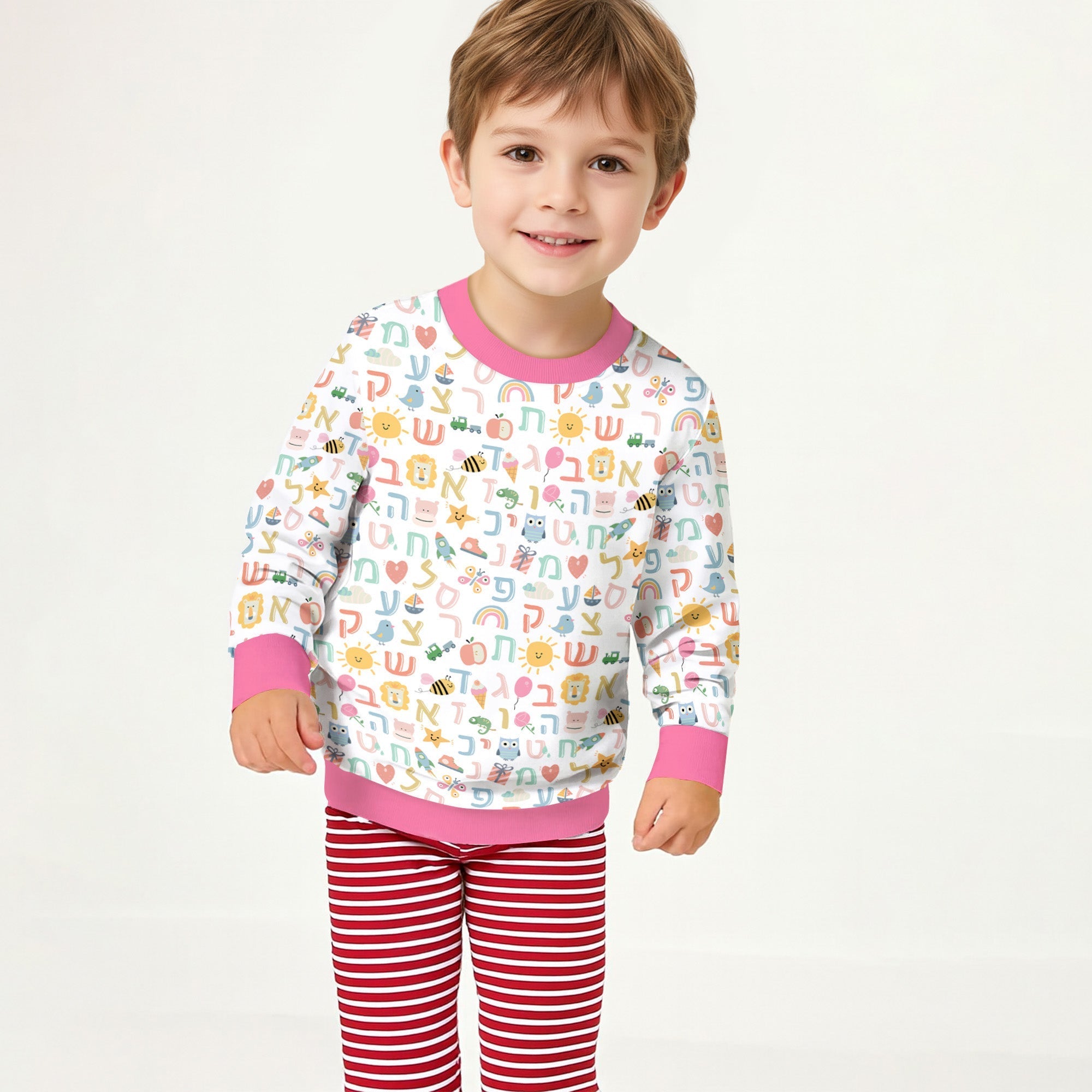 Hebrew Alphabet Crewneck Sweatshirt - StazzyBaby