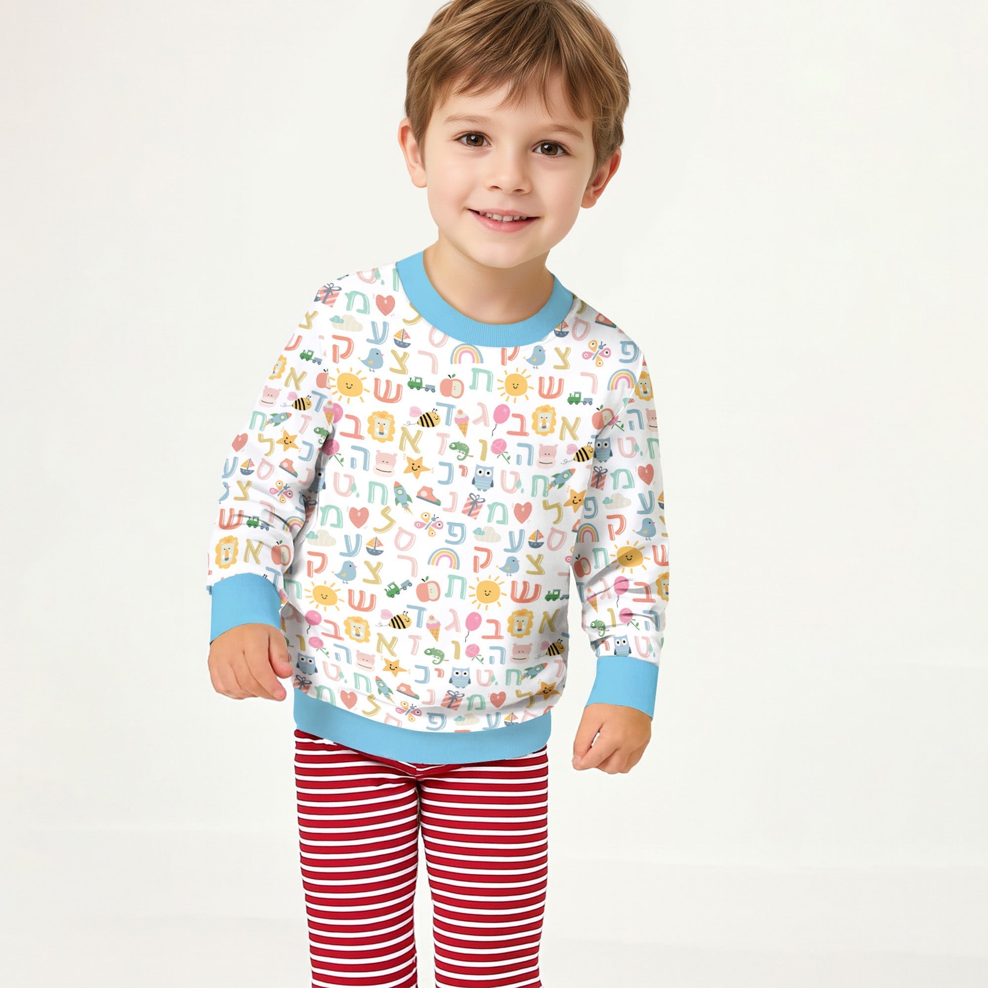 Hebrew Alphabet Crewneck Sweatshirt - StazzyBaby