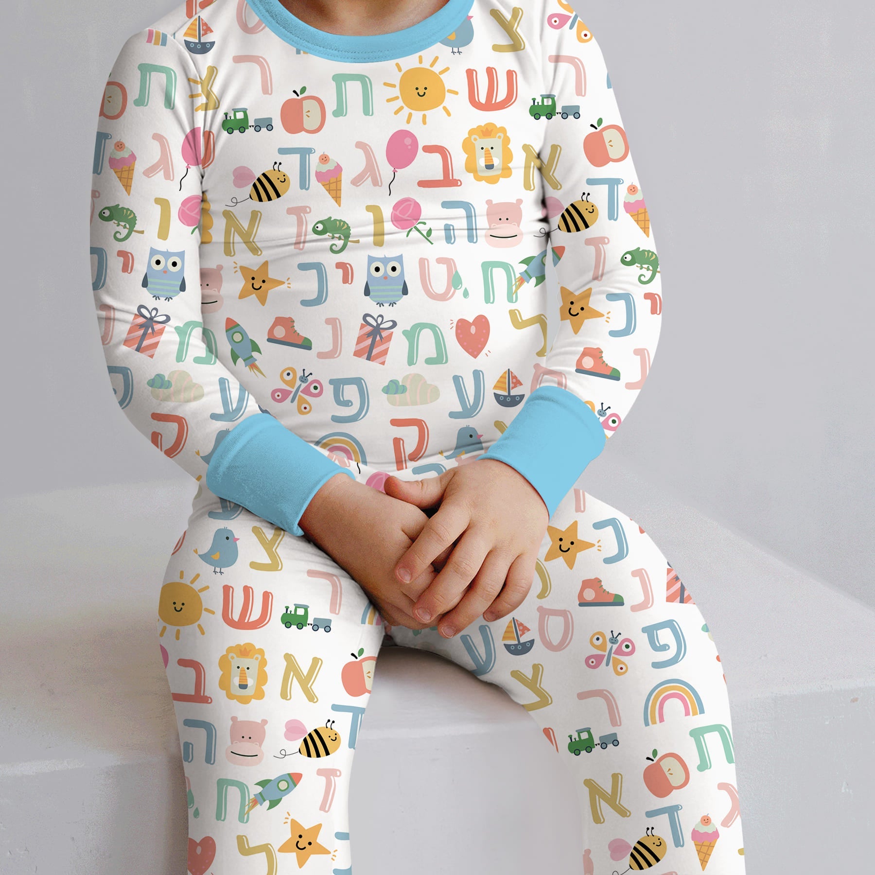 Hebrew Alphabet Two - Piece Pajama Set - StazzyBaby