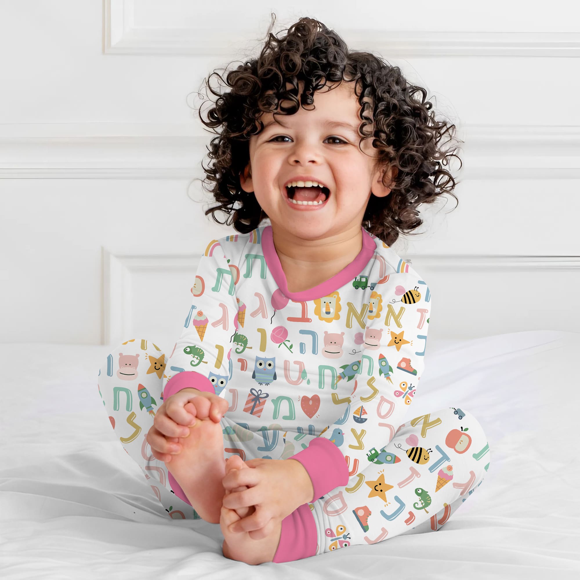 Hebrew Alphabet Two - Piece Pajama Set - StazzyBaby
