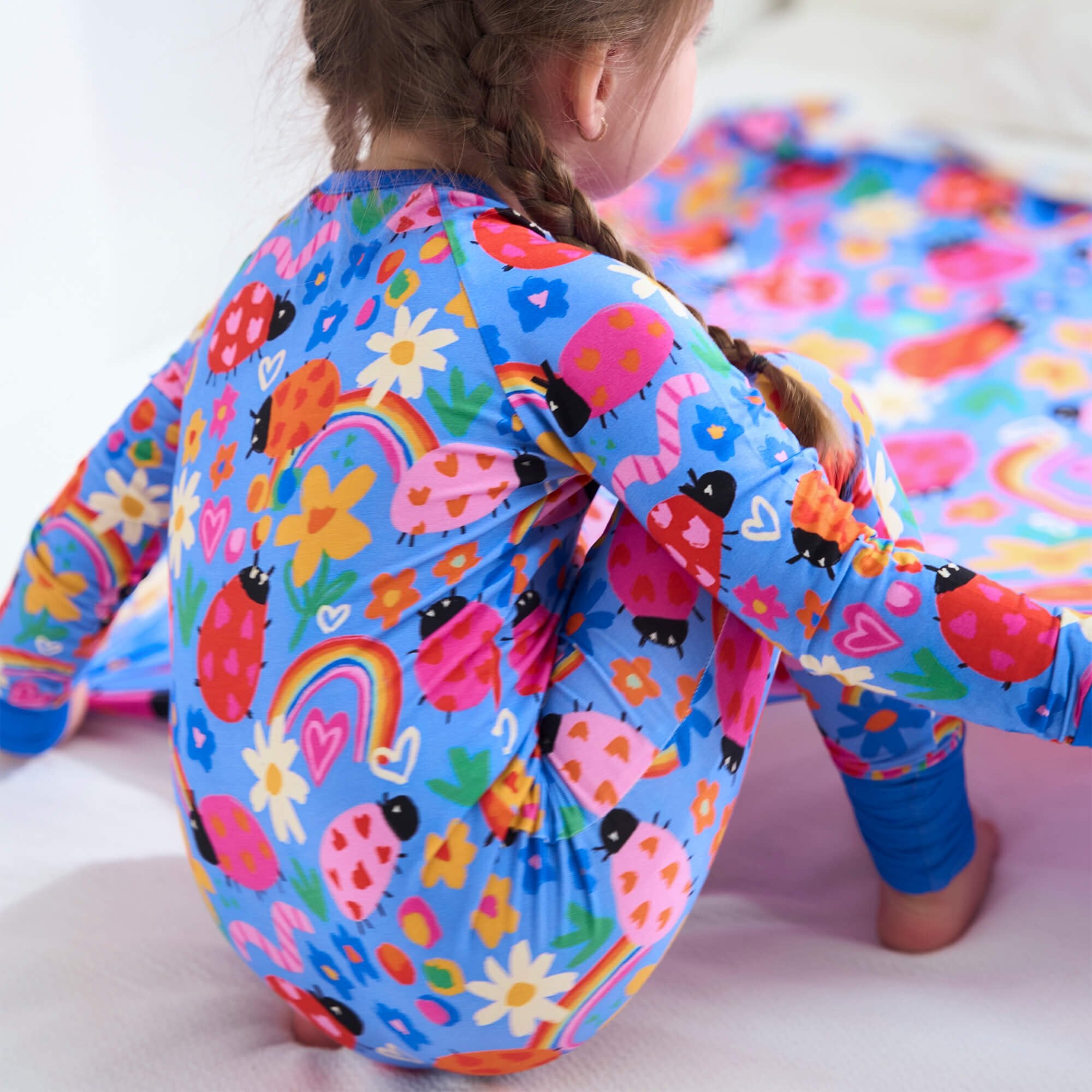 Lady Bugs Convertible Zippered Romper - StazzyBaby
