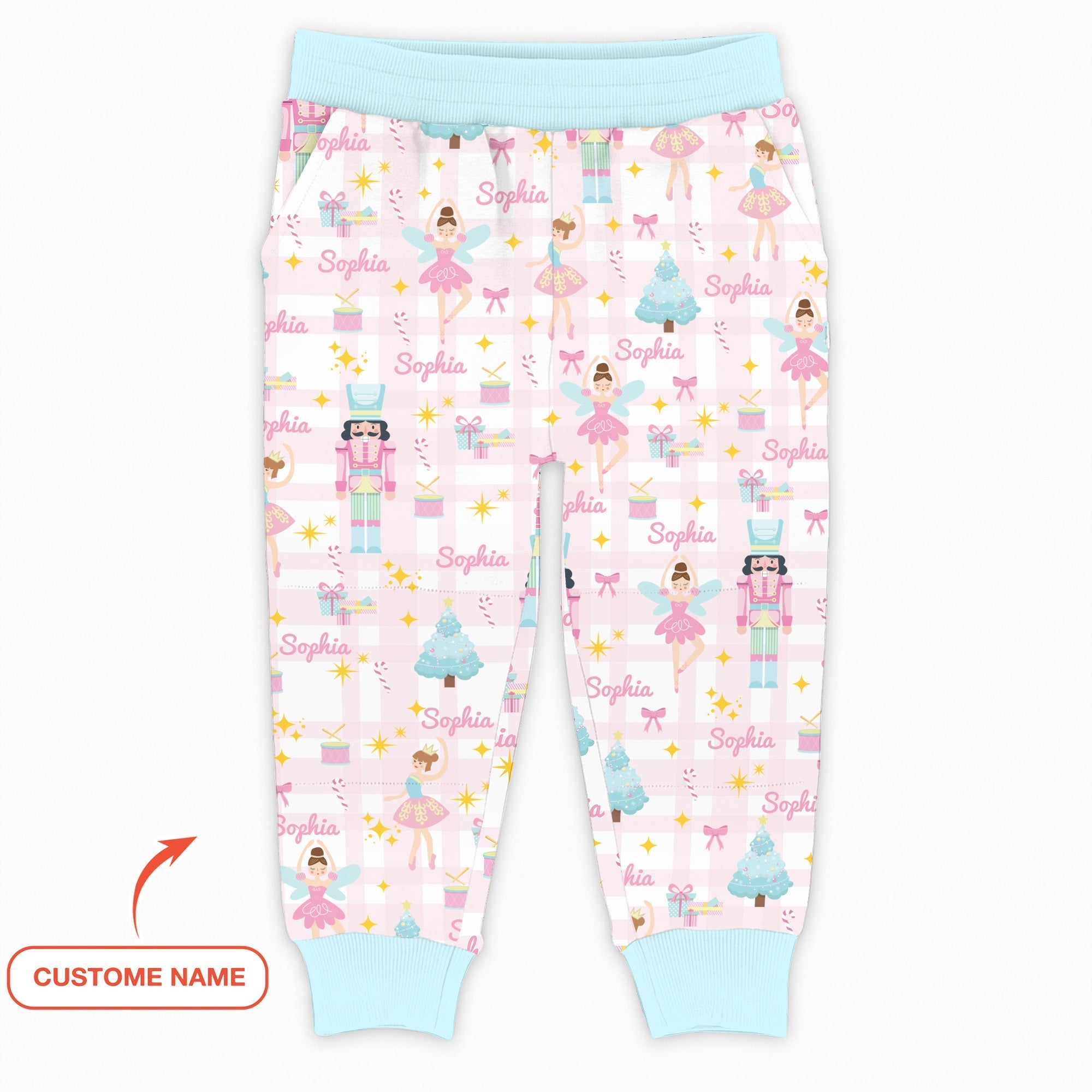 Nutcracker And Ballerinas Custom Name Jogger - StazzyBaby