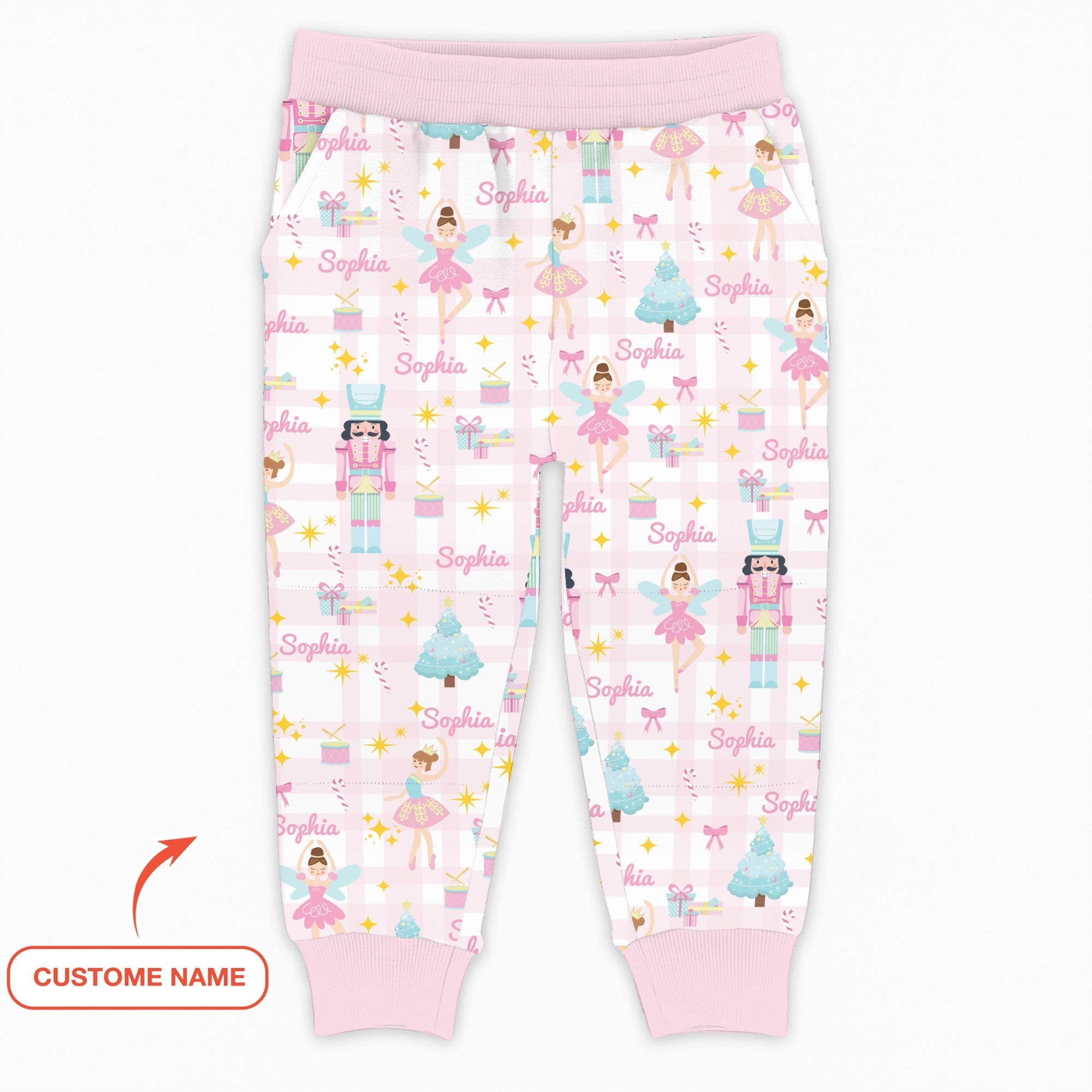 Nutcracker And Ballerinas Custom Name Jogger - StazzyBaby