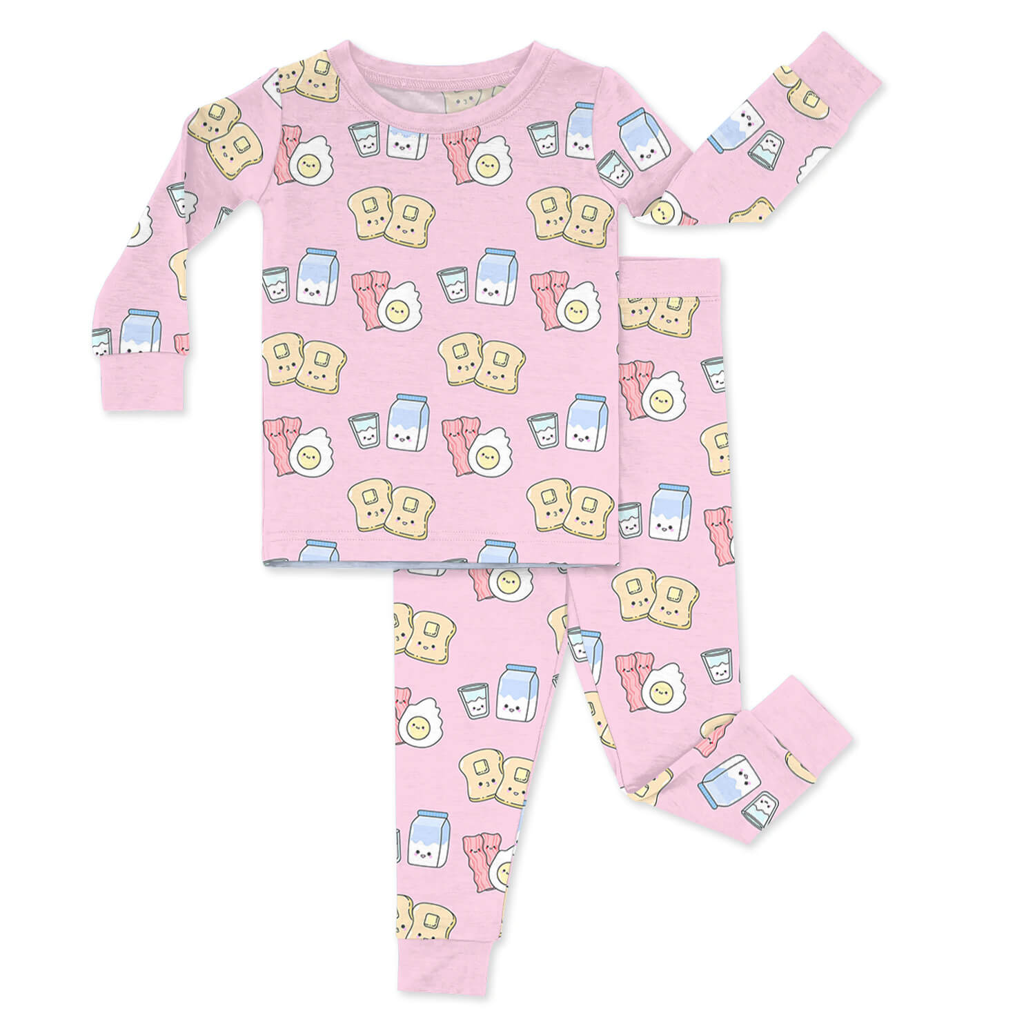Pink Breakfast Buddies Two Piece Pajama Set - StazzyBaby