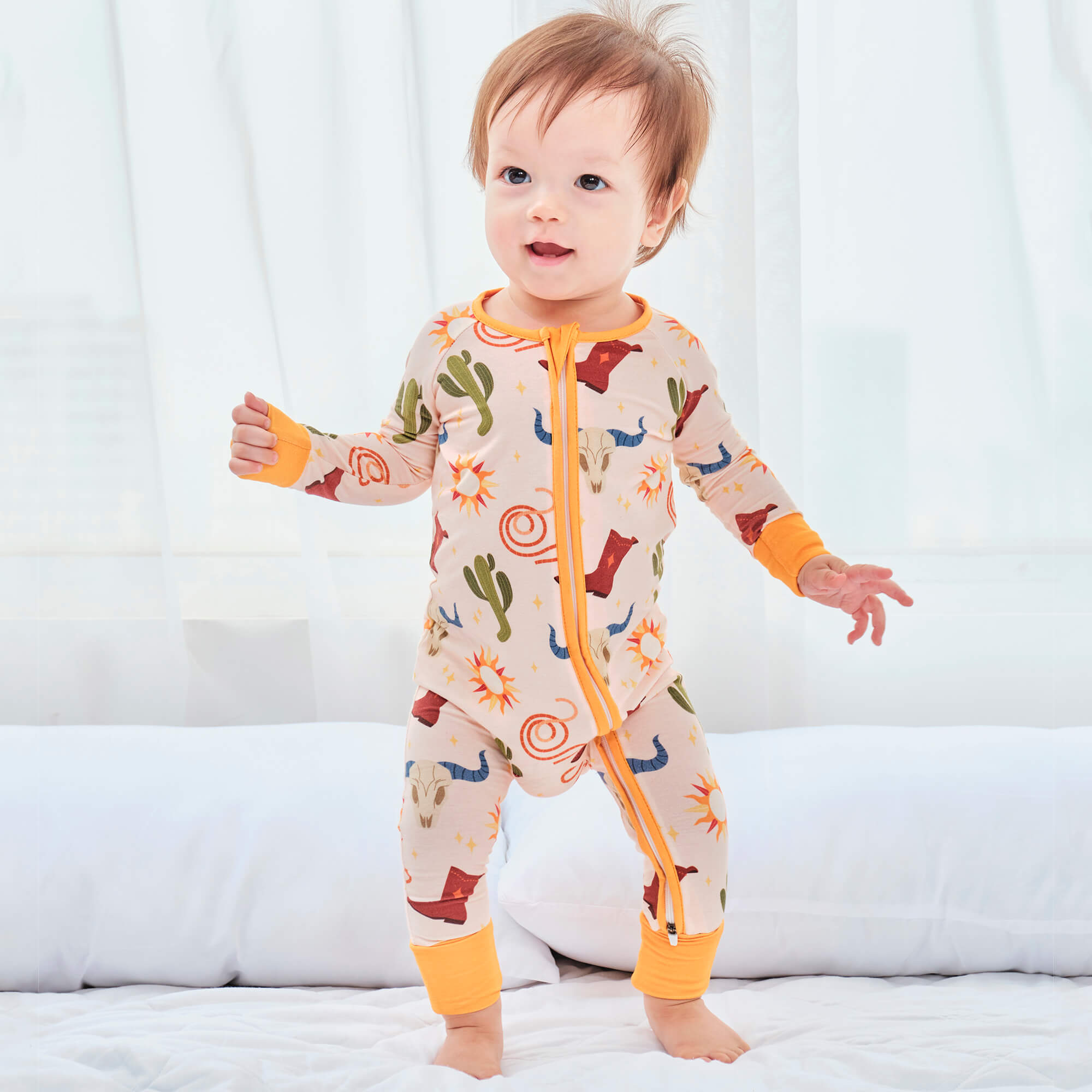 Ready to Rodeo Convertible Zippered Romper - StazzyBaby