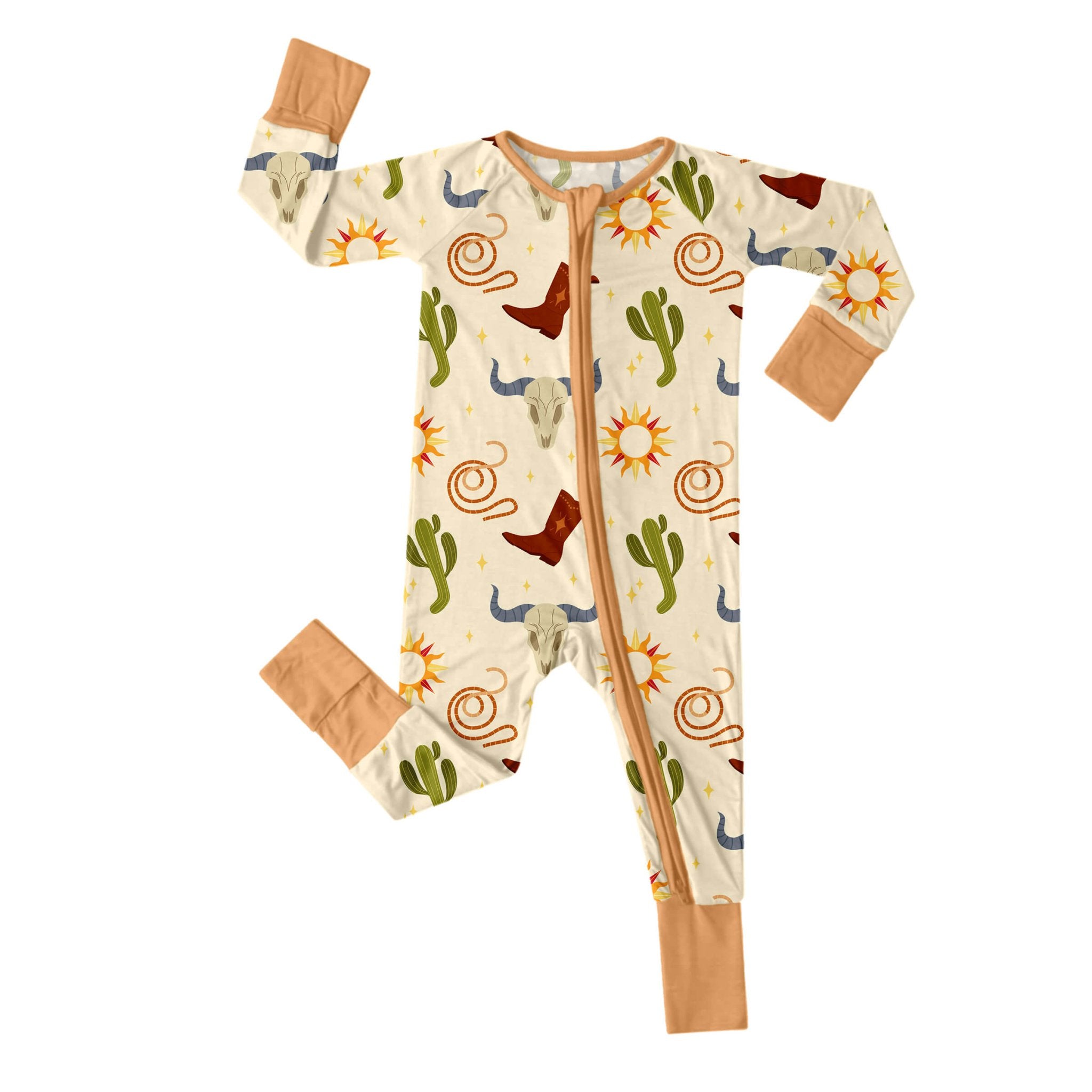 Ready to Rodeo Convertible Zippered Romper - StazzyBaby