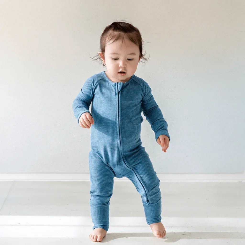Ribbed Convertible Zippered Romper - StazzyBaby