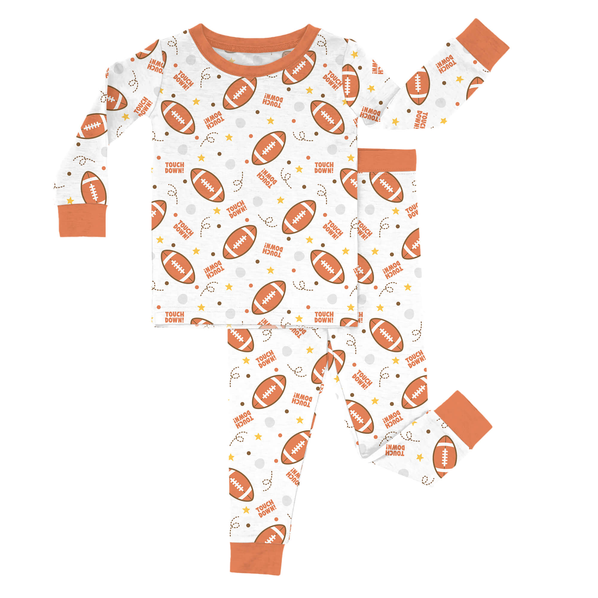 Rugby Touch Down Two - Piece Pajama Set - StazzyBaby