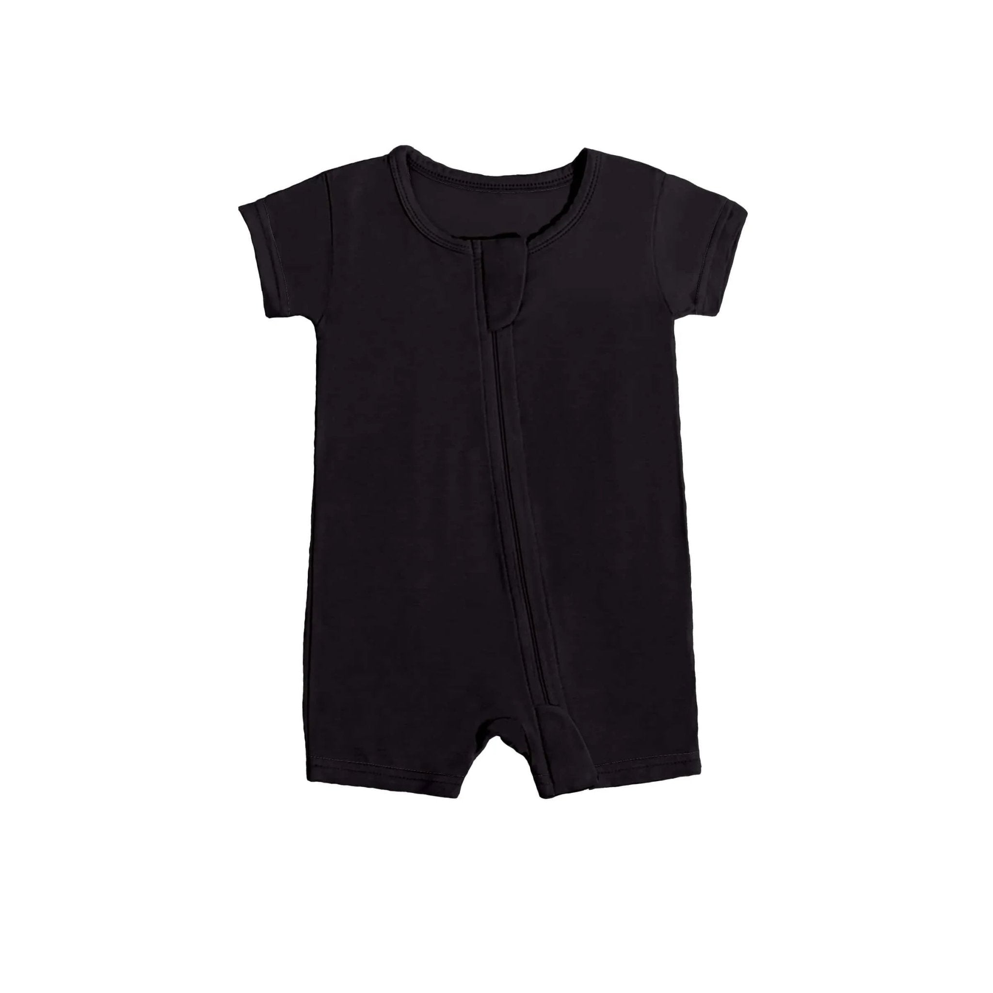 Shorty Zippered Romper in Black - StazzyBaby