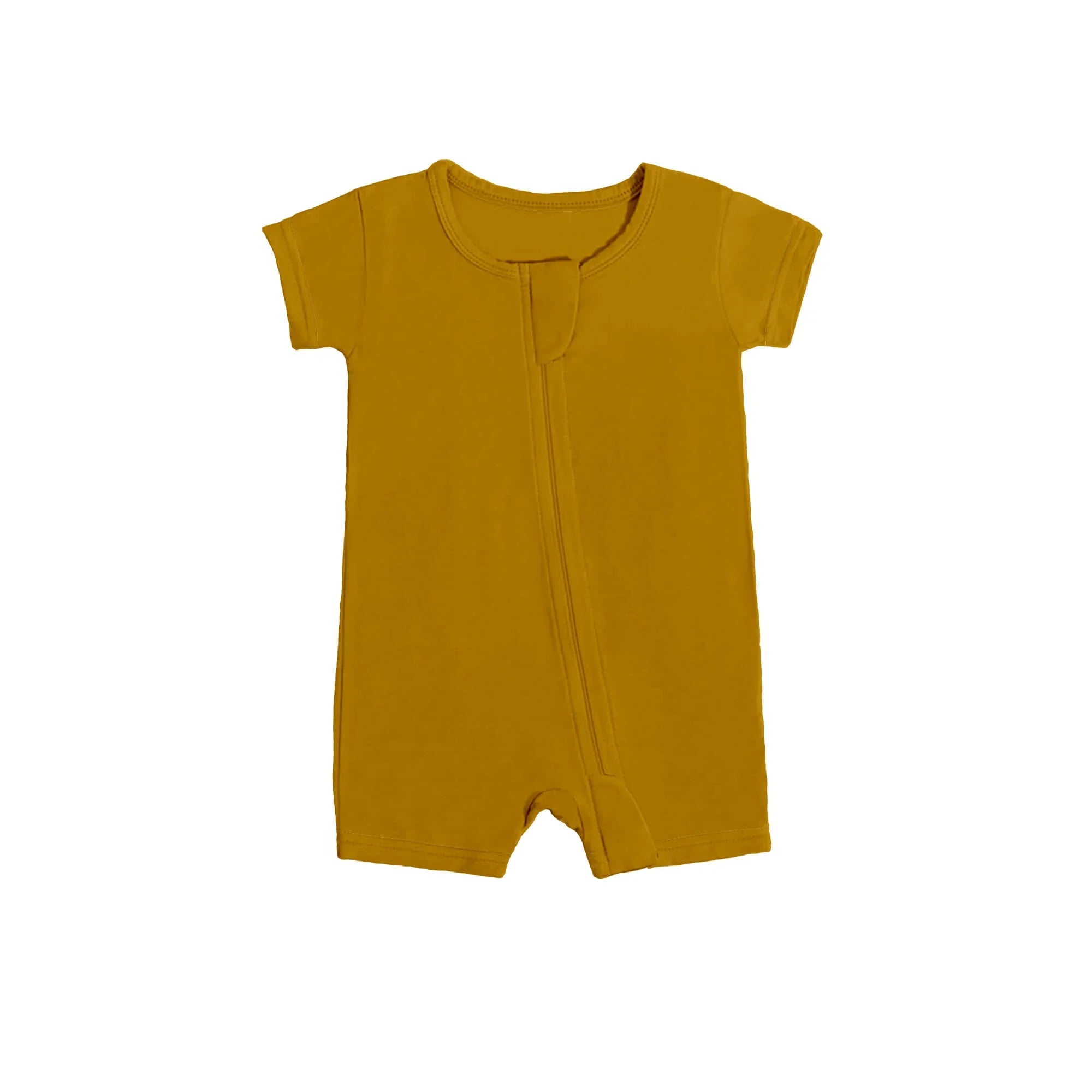 Shorty Zippered Romper in Dark Goldenrod - StazzyBaby