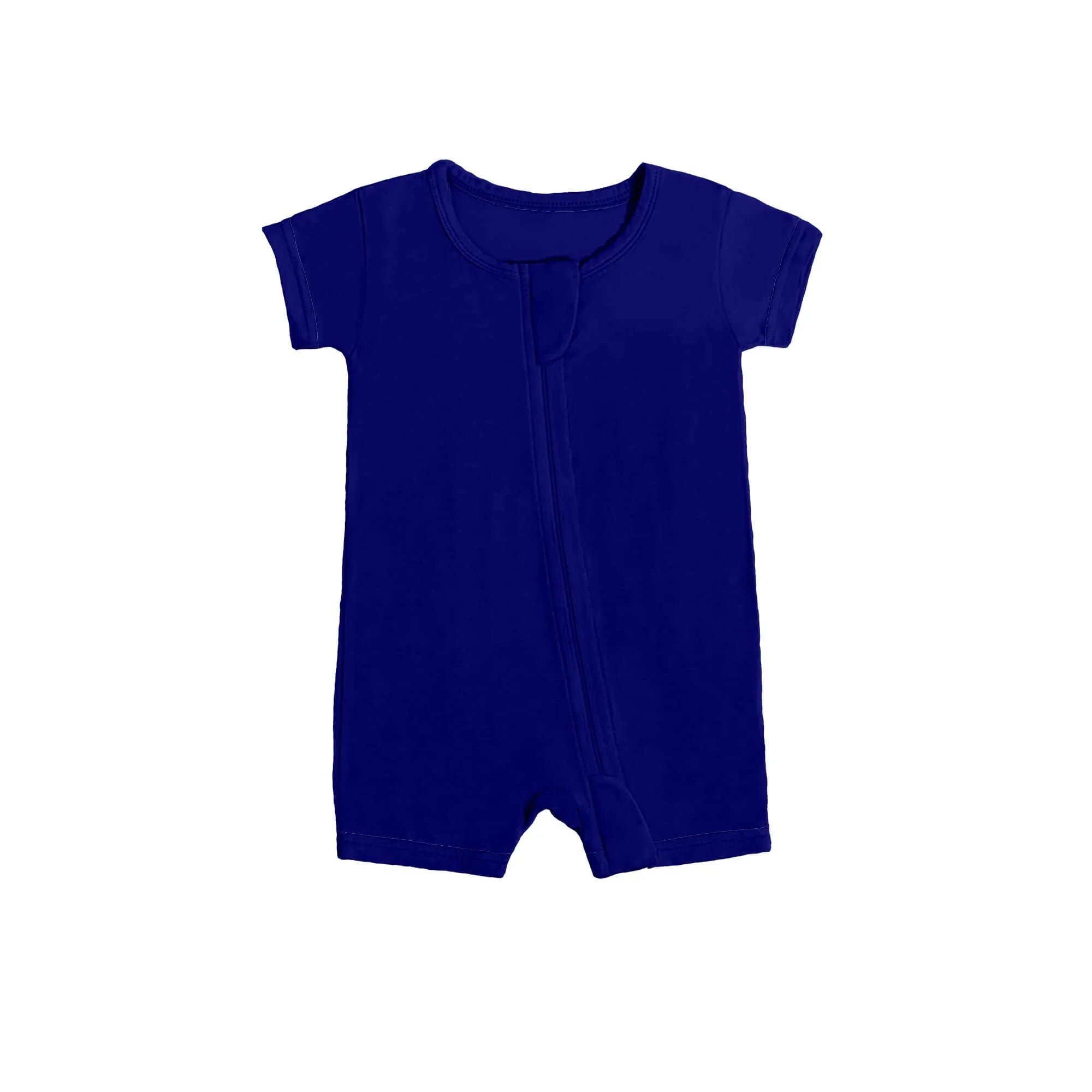 Shorty Zippered Romper in Midnight Blue - StazzyBaby