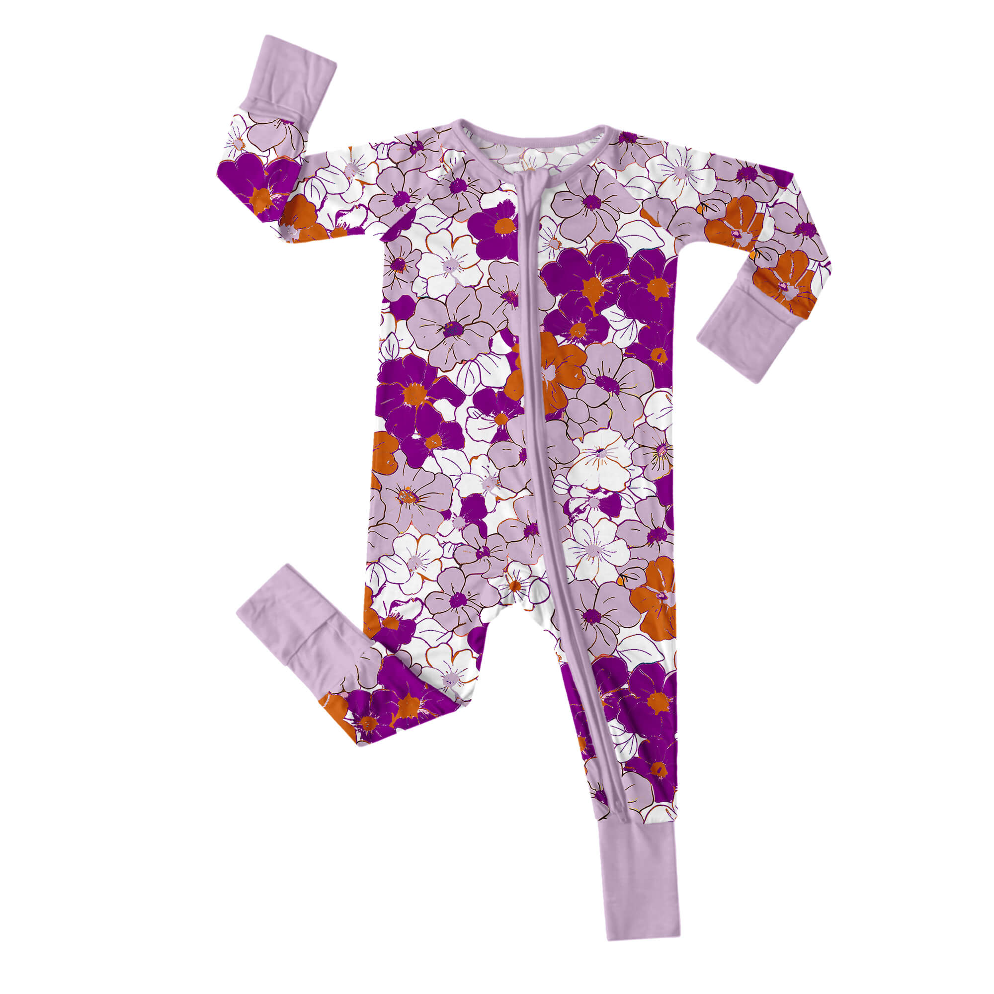 Tropical Floral Convertible Zippered Romper - StazzyBaby