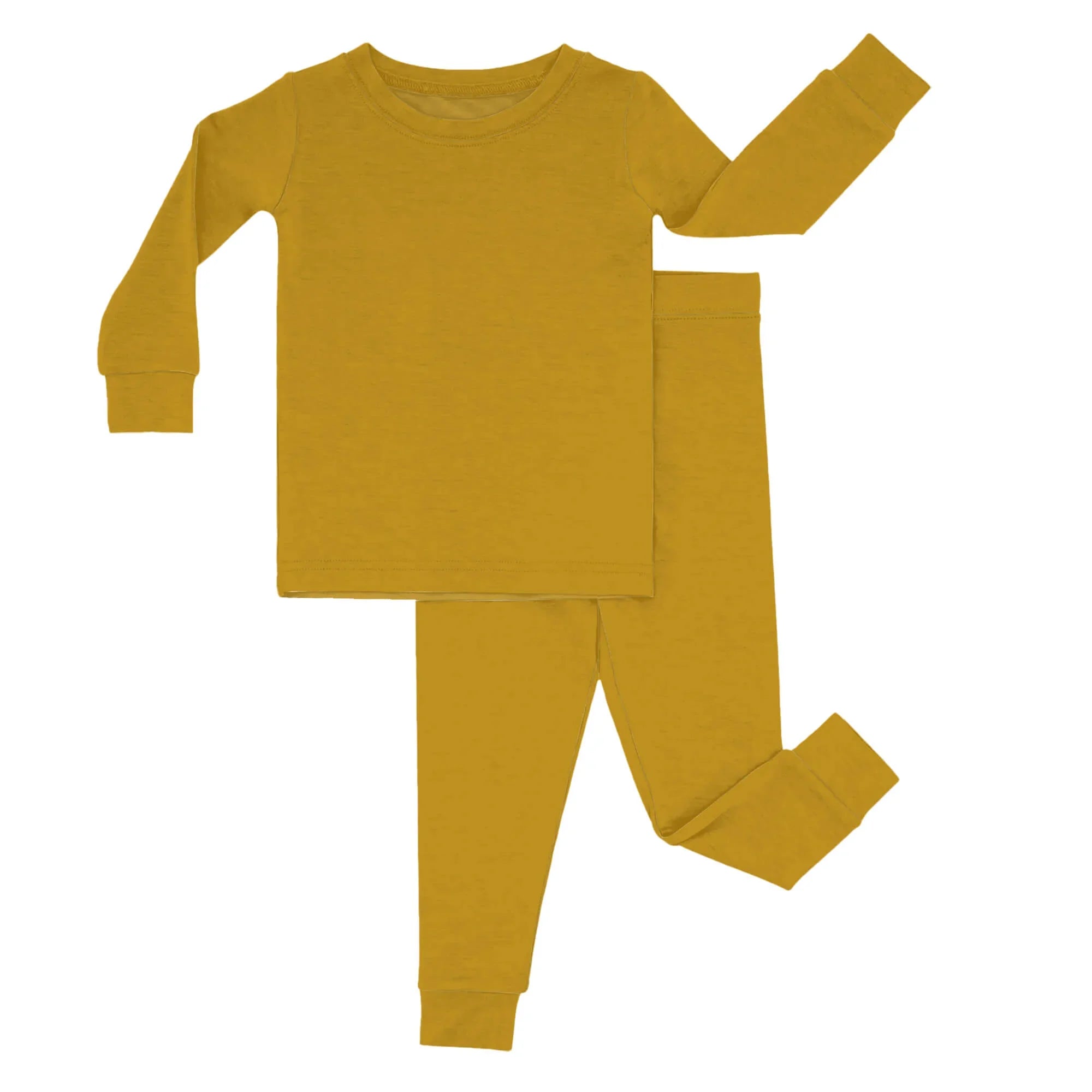Two Piece Pajama Set In Dark Goldenrod - StazzyBaby