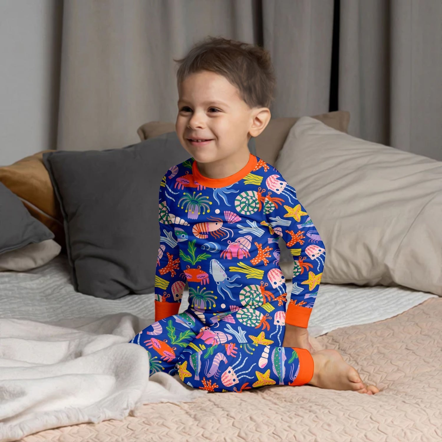 Under the Sea Two Piece Long Sleeve Pajama Set - StazzyBaby