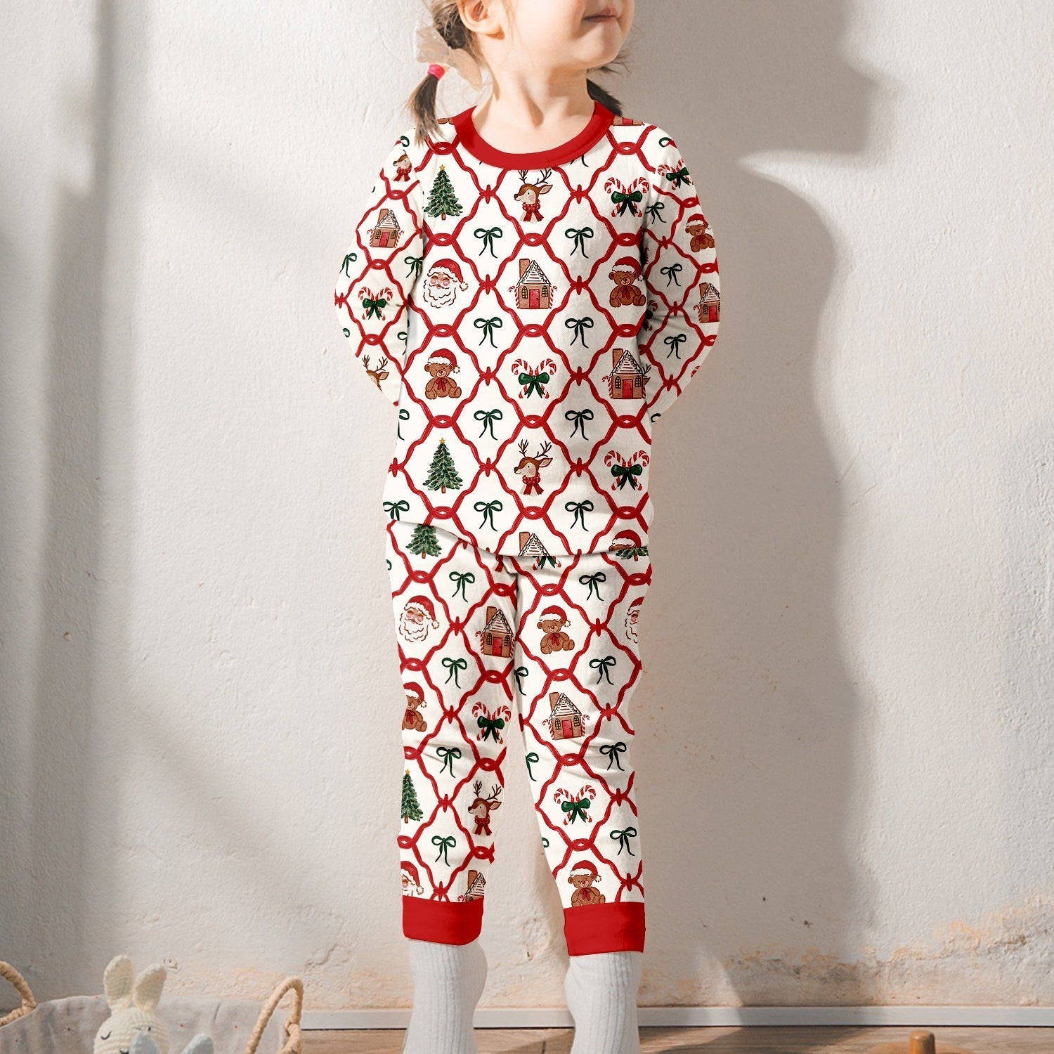 Vintage Christmas Two Piece Long Sleeve Pajama Set - StazzyBaby