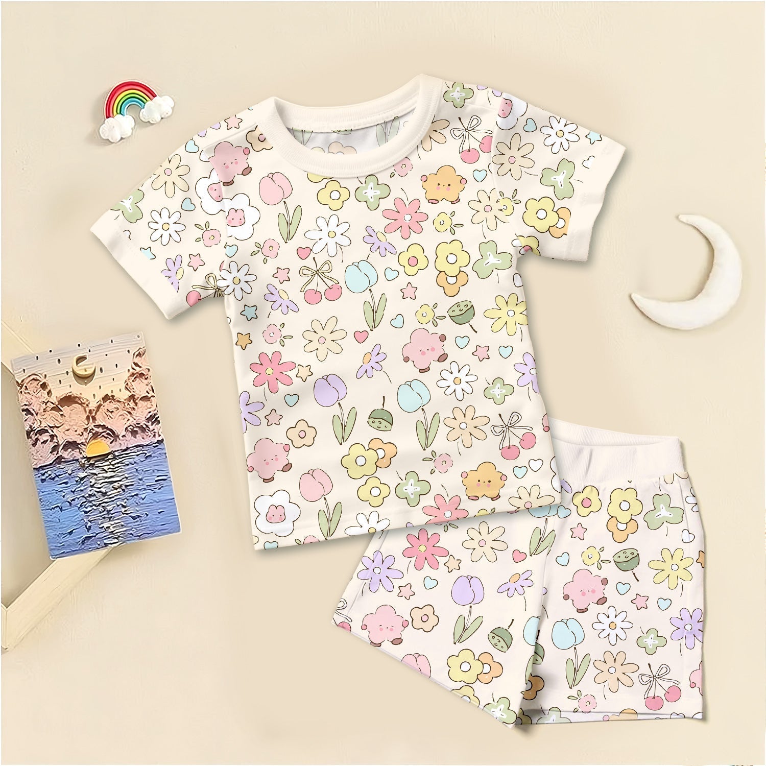 Whimsical Bloom Two Piece Long Sleeve Pajama Set - StazzyBaby