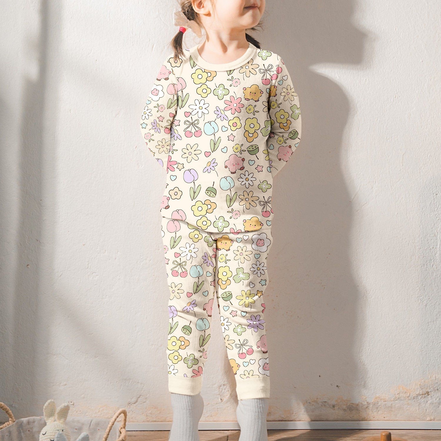 Whimsical Bloom Two Piece Long Sleeve Pajama Set - StazzyBaby