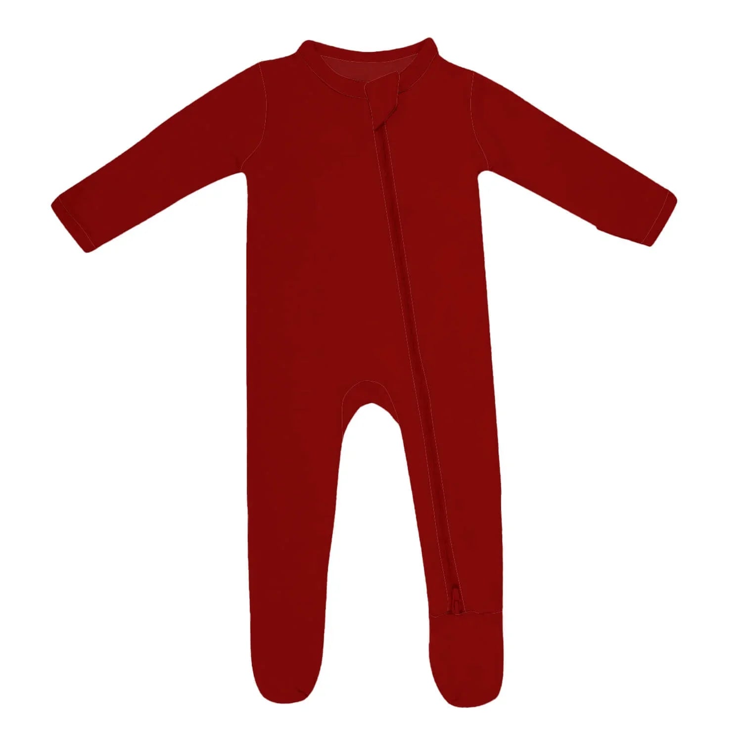 Zippered Footie Romper In Maroon - StazzyBaby